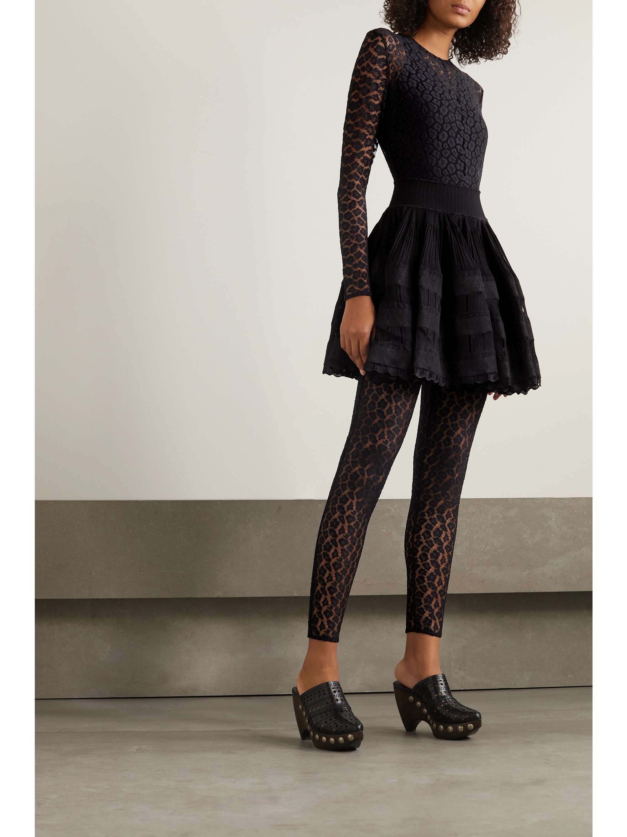 ALAÏA Embroidered lace jumpsuit NETAPORTER