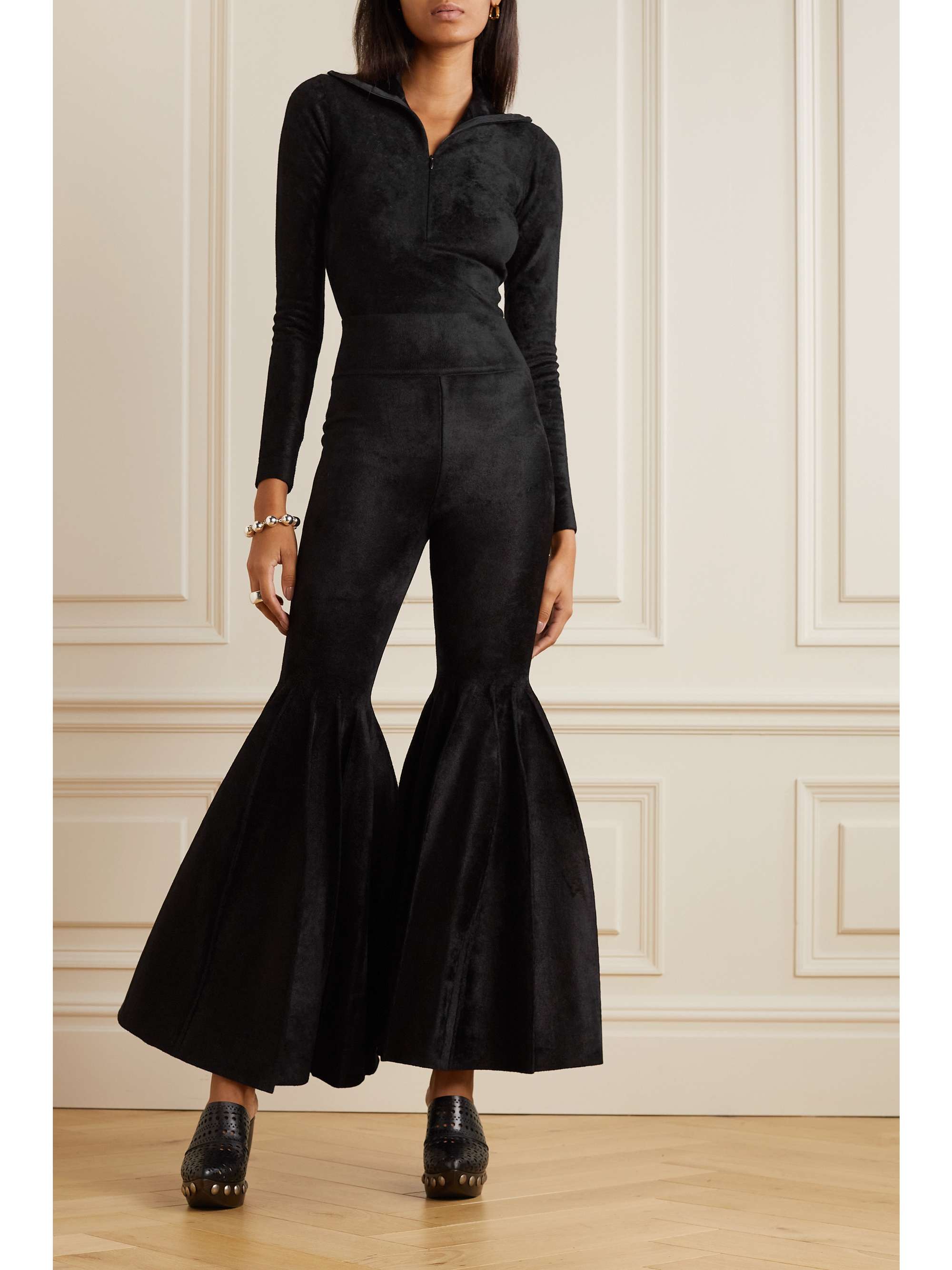 ALAÏA Velvet flared pants