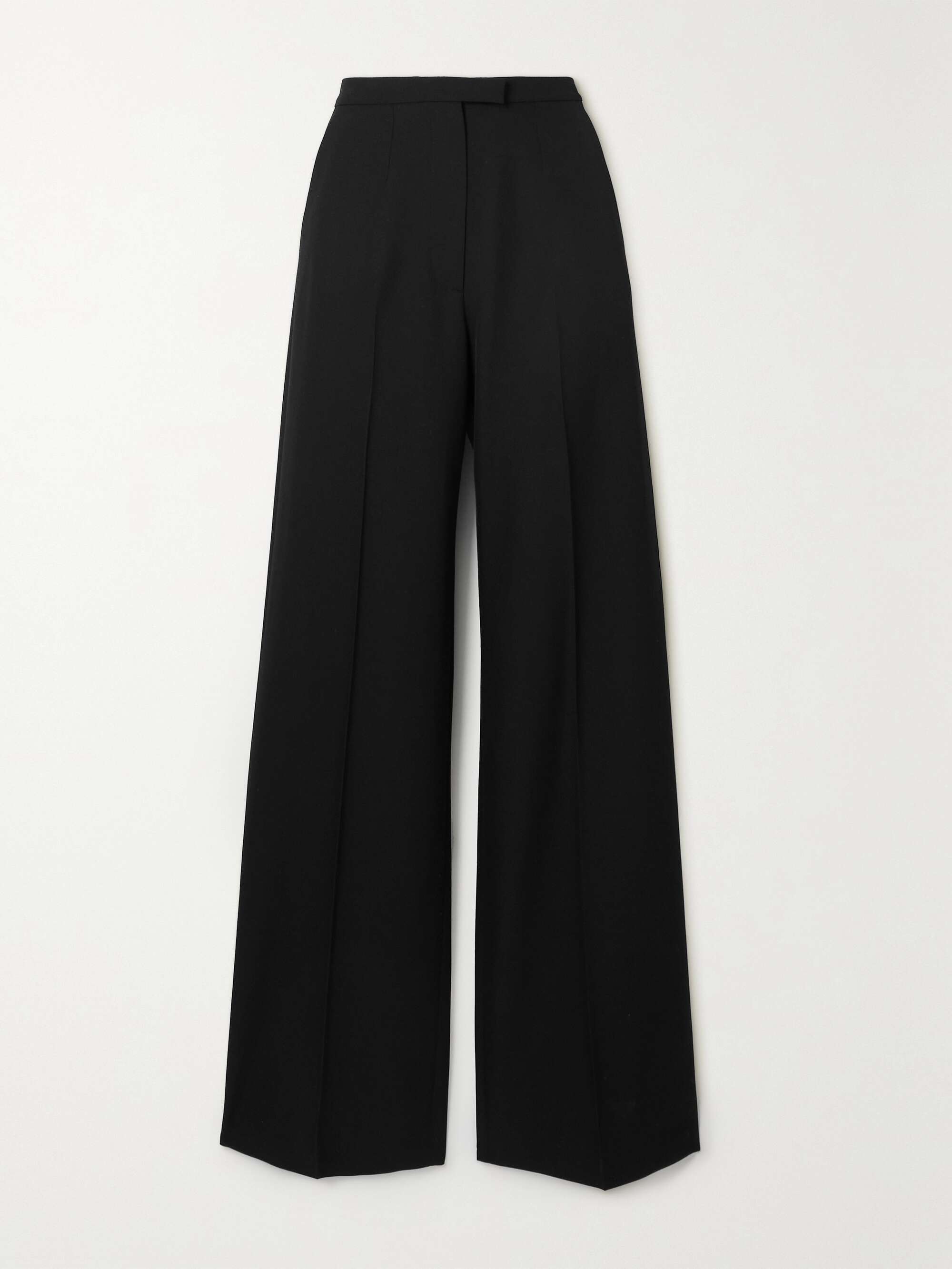 Black Cropped grain de poudre flared pants | ACNE STUDIOS | NET-A 