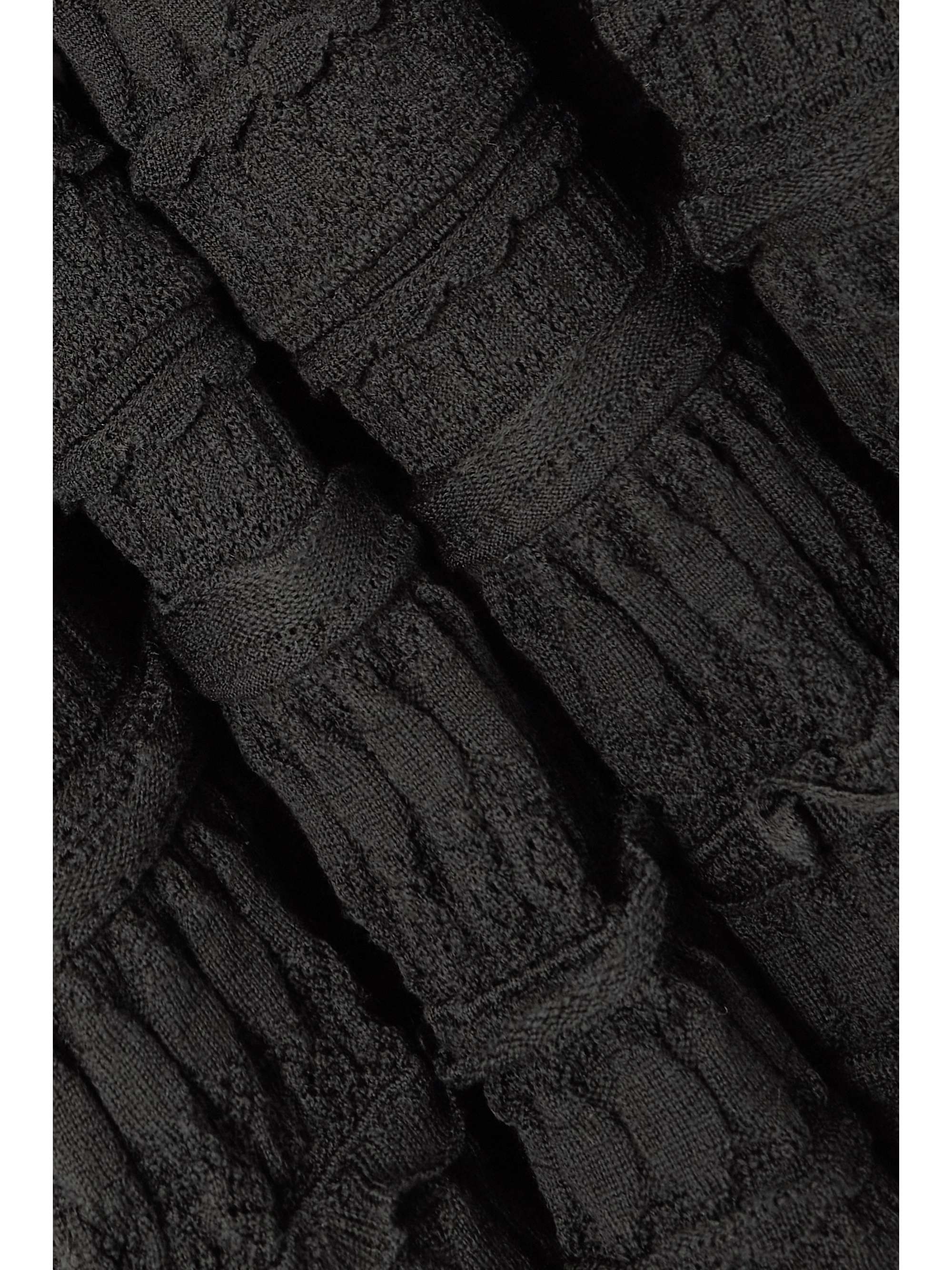 ALAÏA Crochet-knit wool-blend leggings