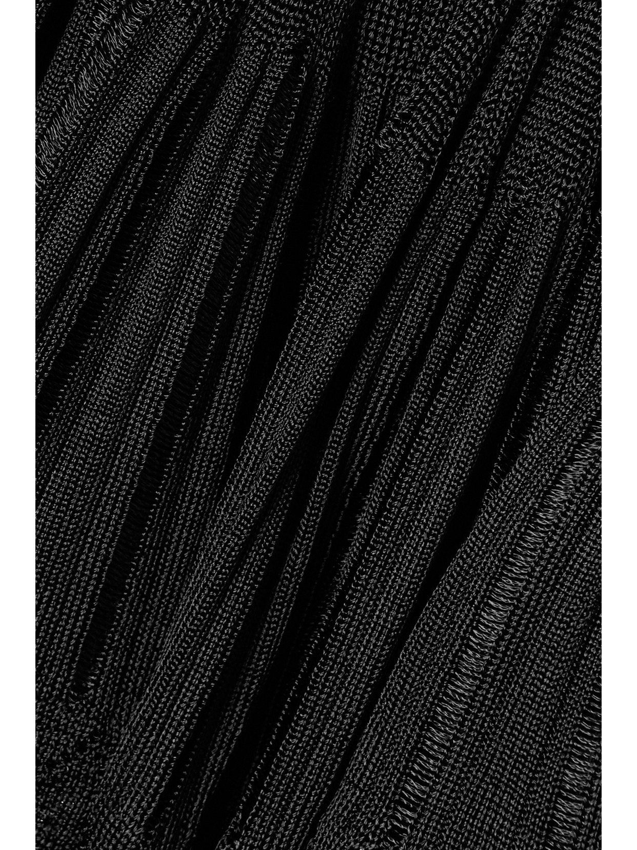Alaïa Ribbed Pointelle-knit Mini Dress In Black