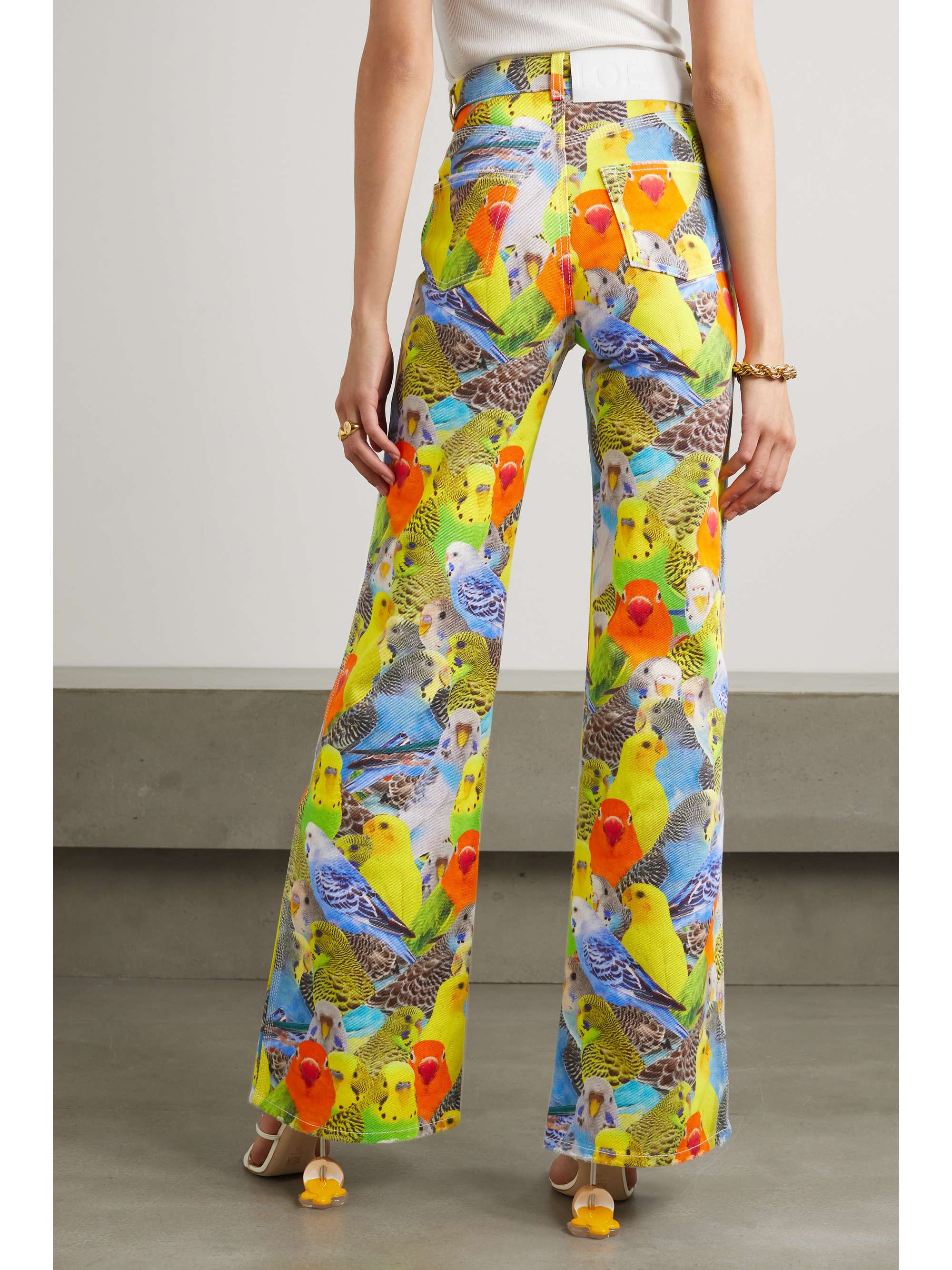 LOEWE High-rise printed flared jeans