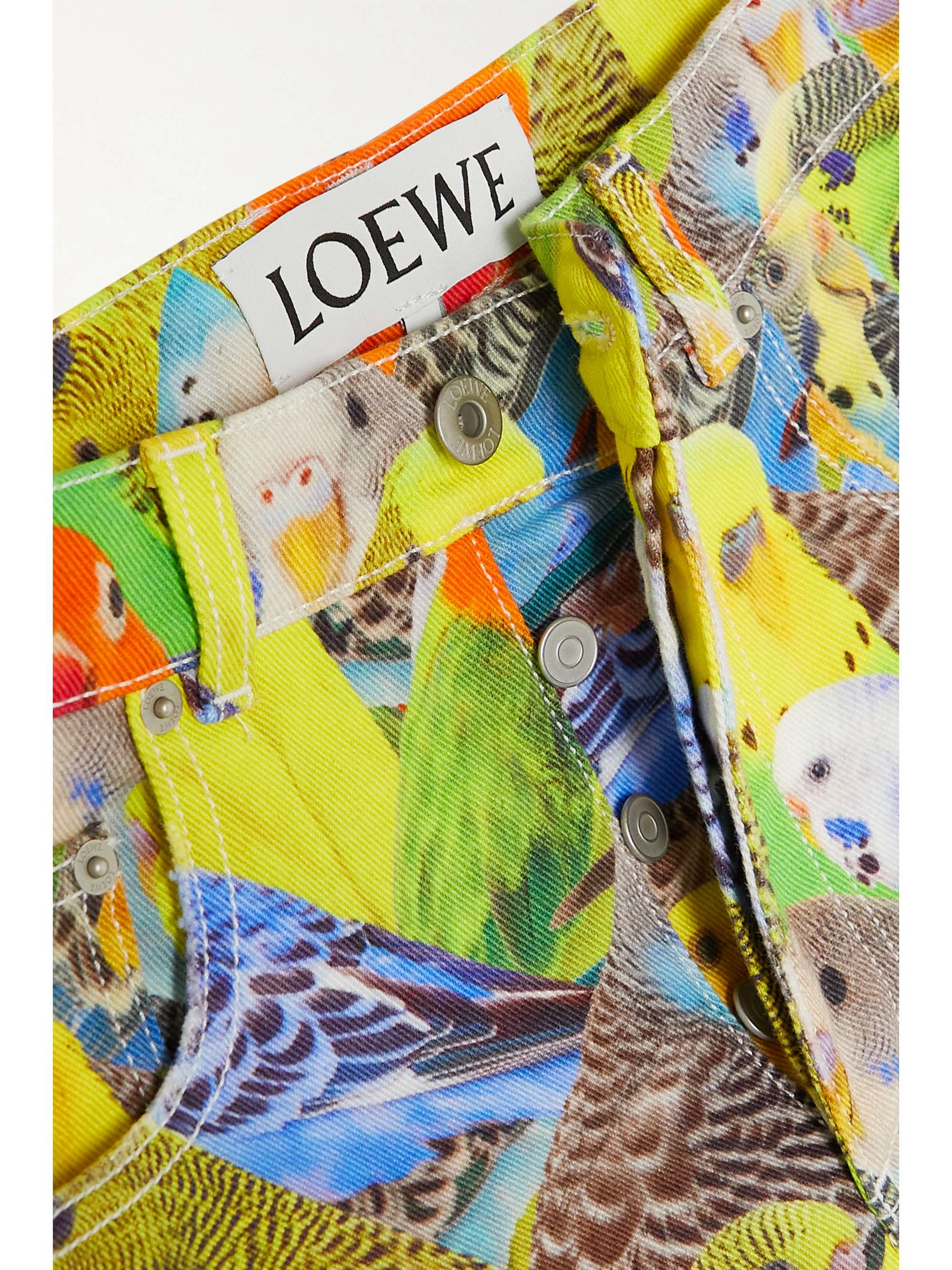 LOEWE High-rise printed flared jeans