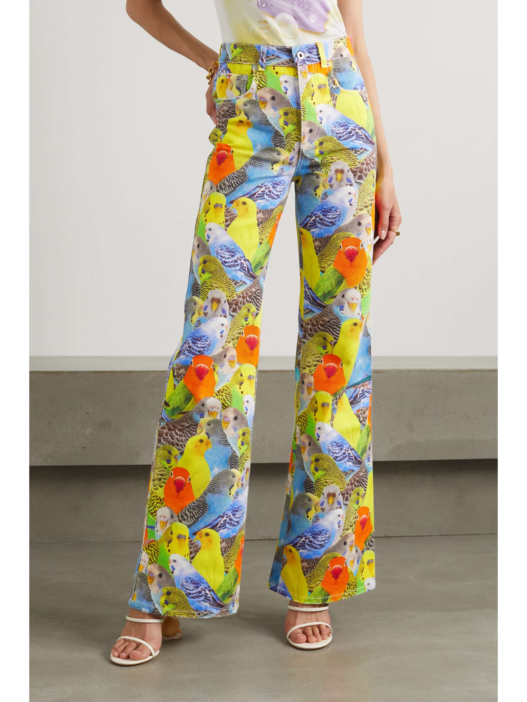 LOEWE High-rise printed flared jeans