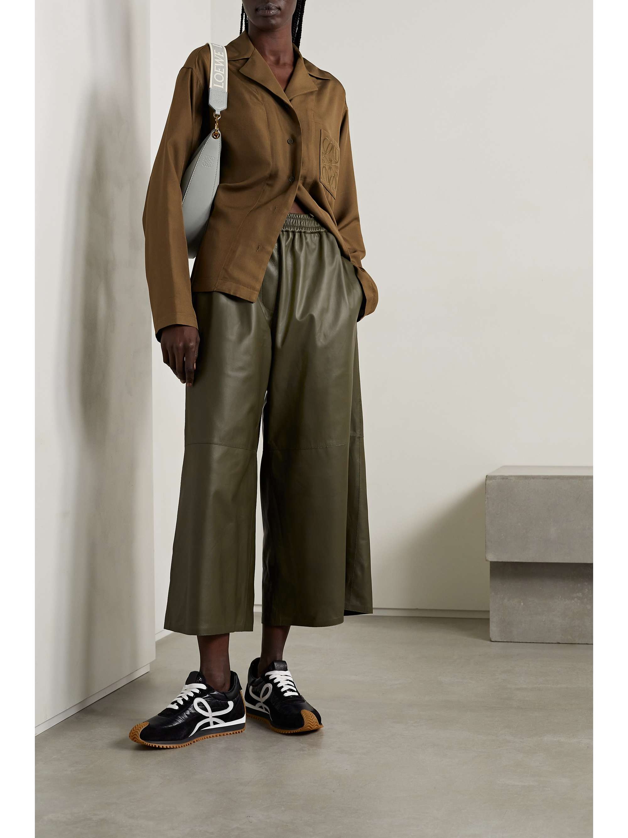 Orange Puzzle small leather shoulder bag | LOEWE | NET-A-PORTER