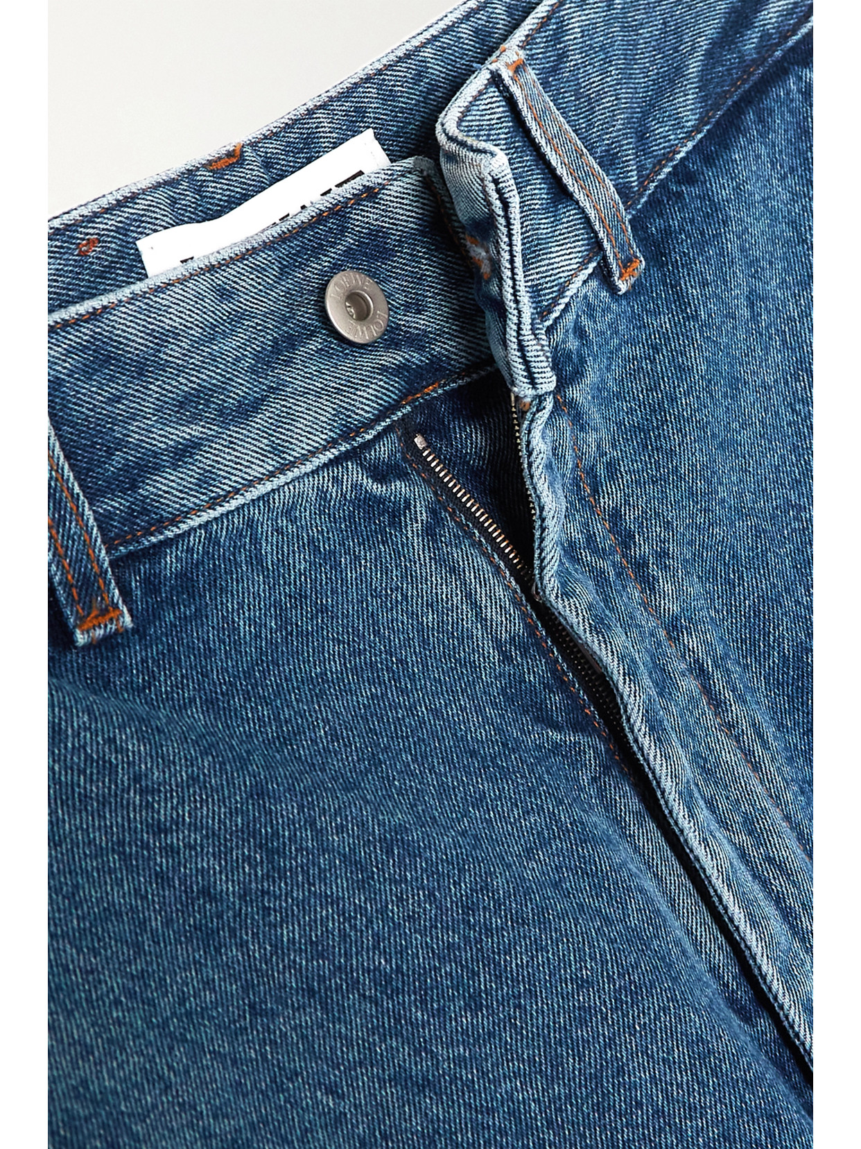 Loewe Anagram-print Wide-leg High-rise Denim Jeans In Blue