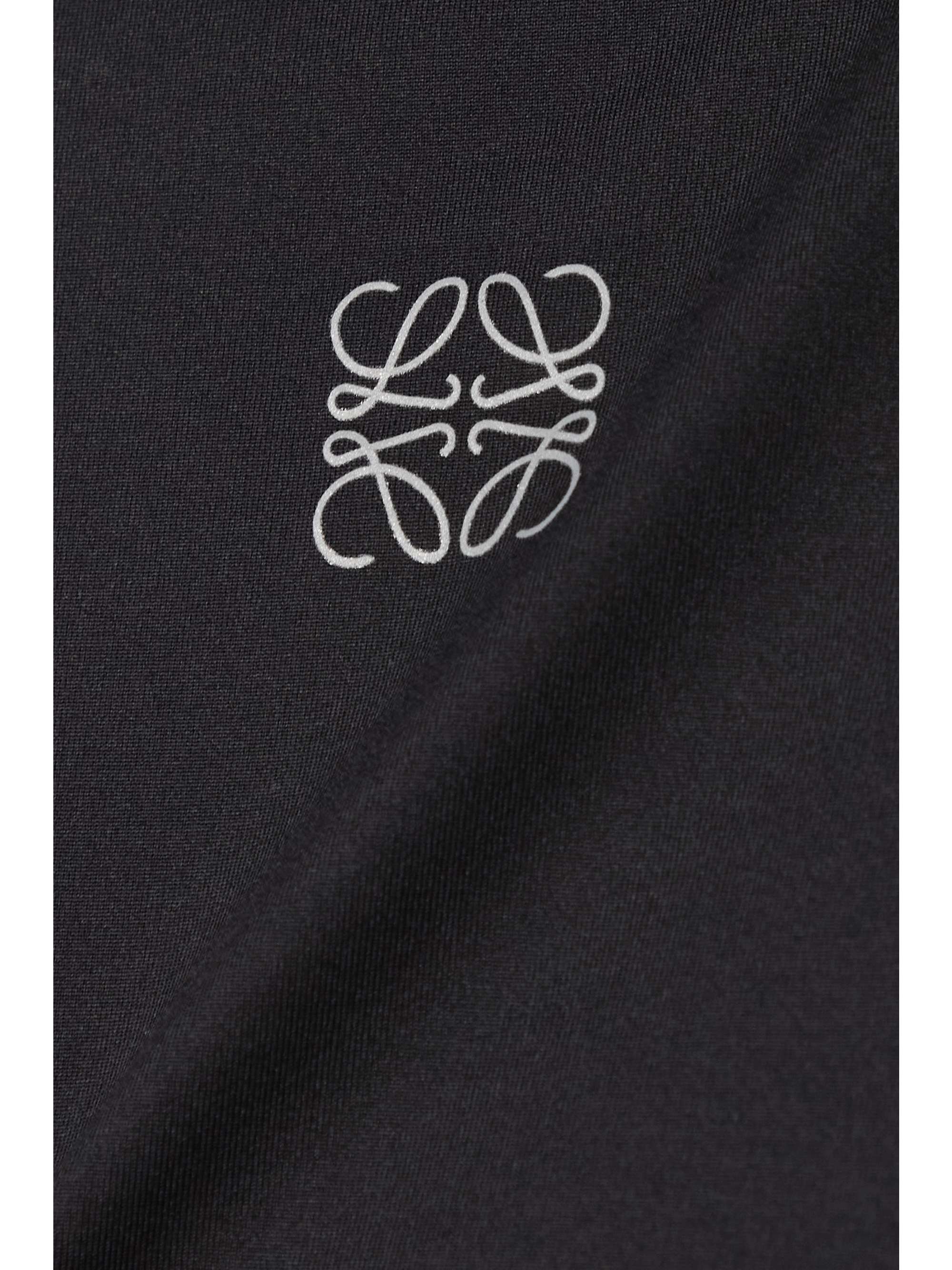 LOEWE Cropped embroidered stretch-jersey top