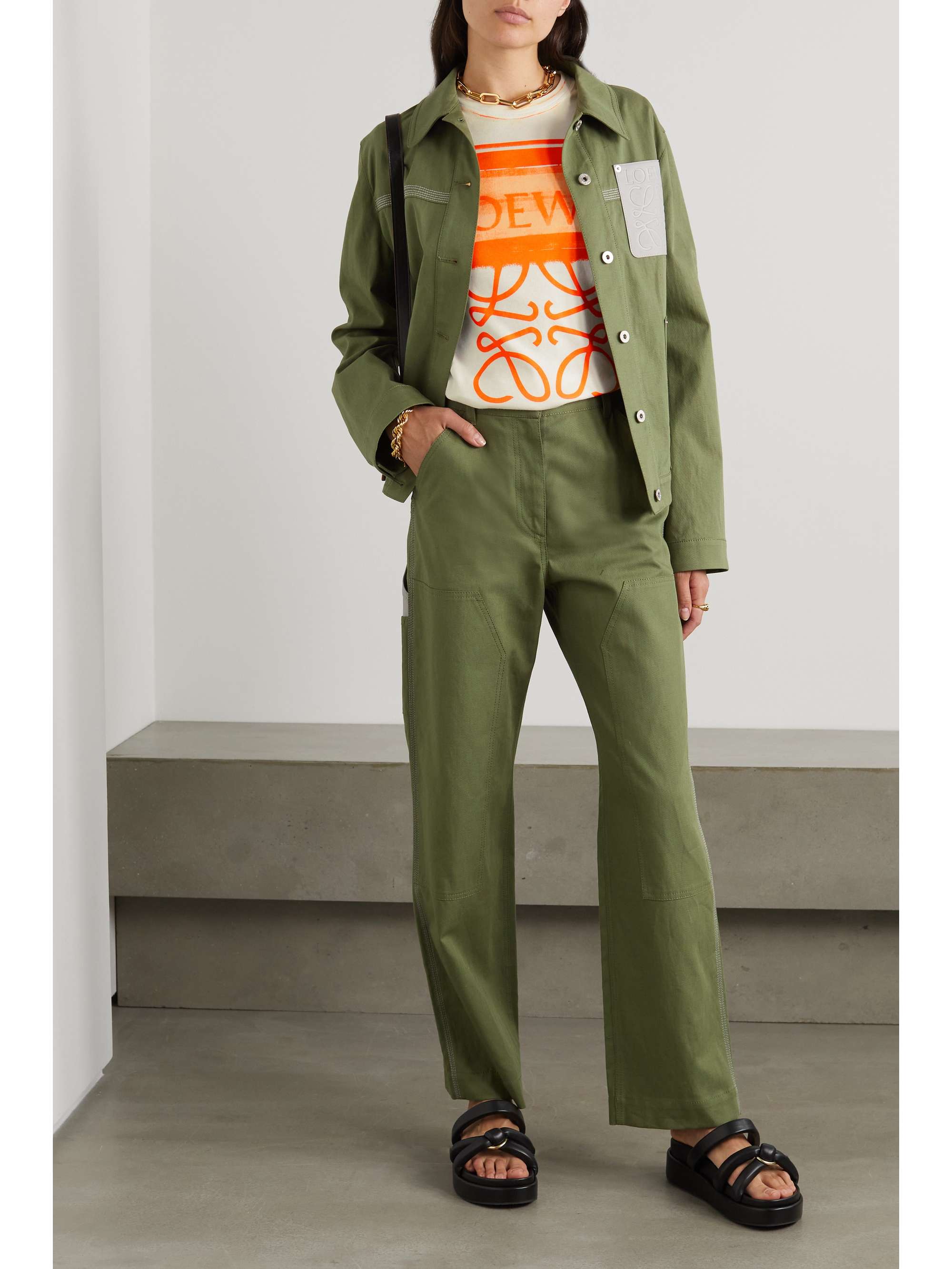LOEWE Printed cotton-jersey T-shirt