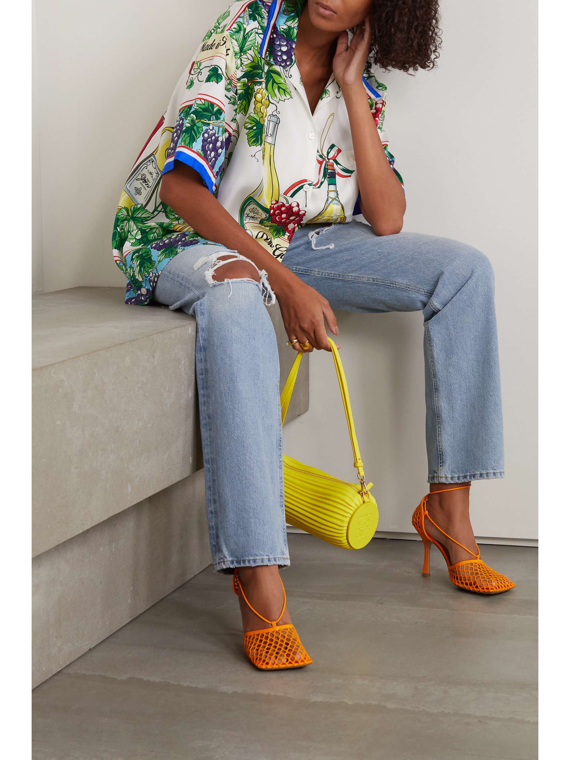 DOLCE&GABBANA Printed silk-twill shirt