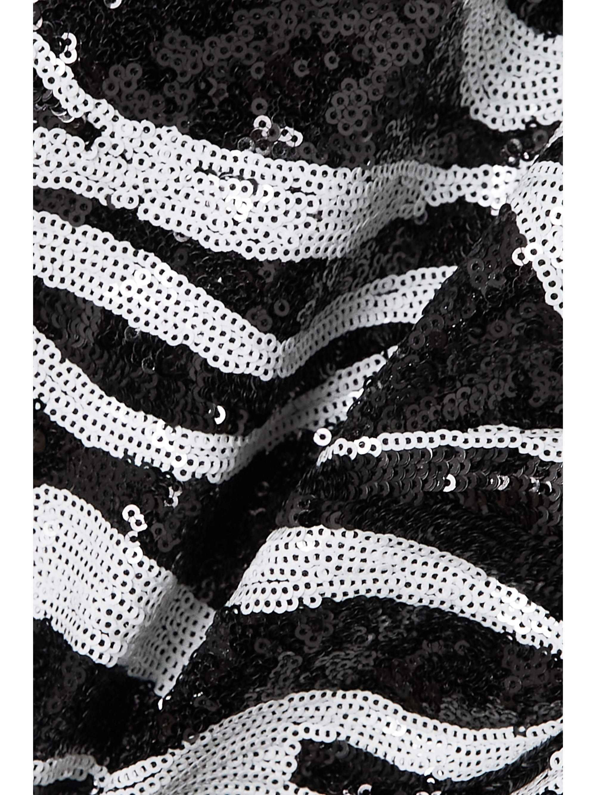 DOLCE&GABBANA Ruched sequined zebra-print jersey mini dress
