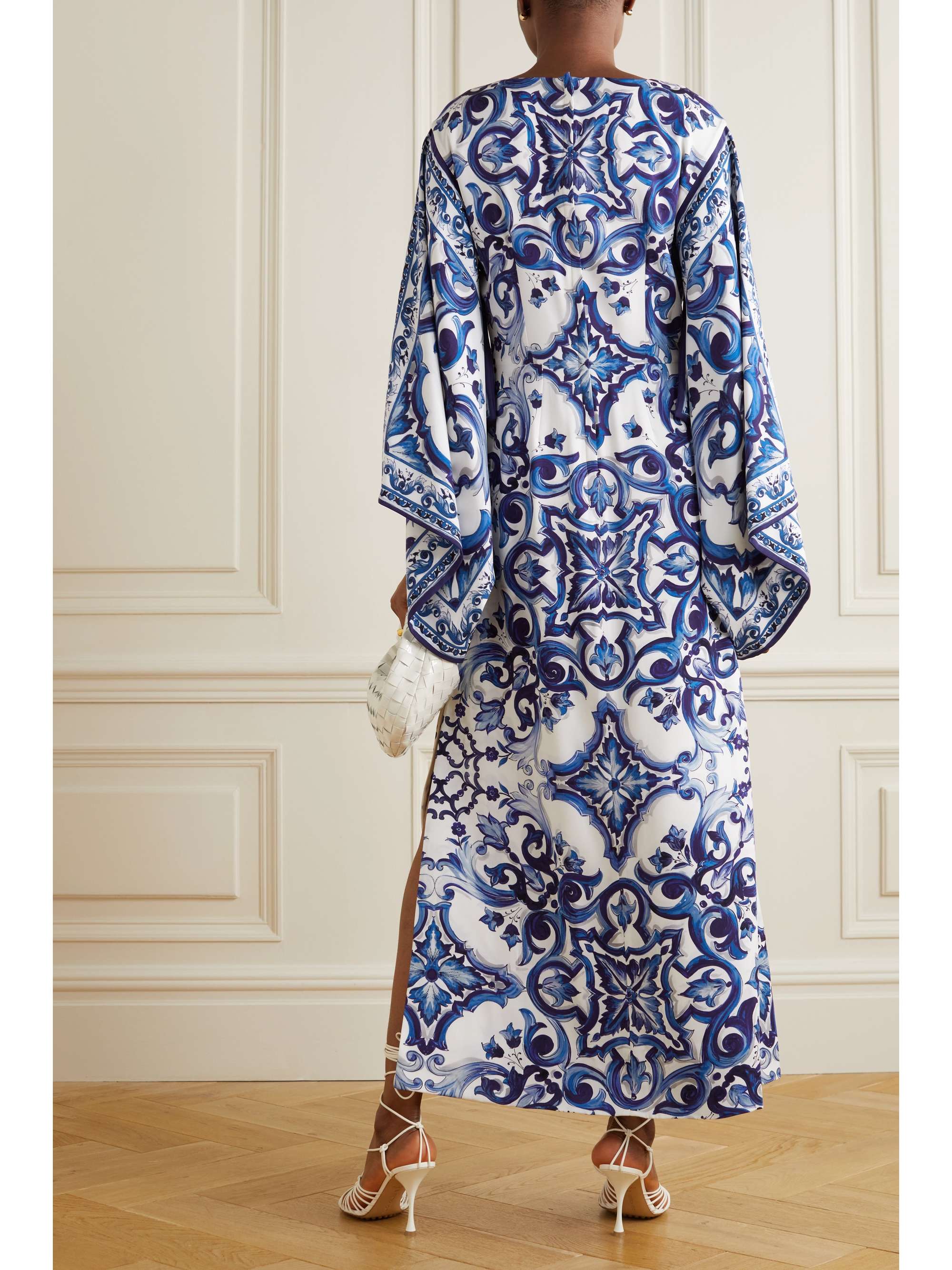 DOLCE&GABBANA Printed stretch-silk kaftan