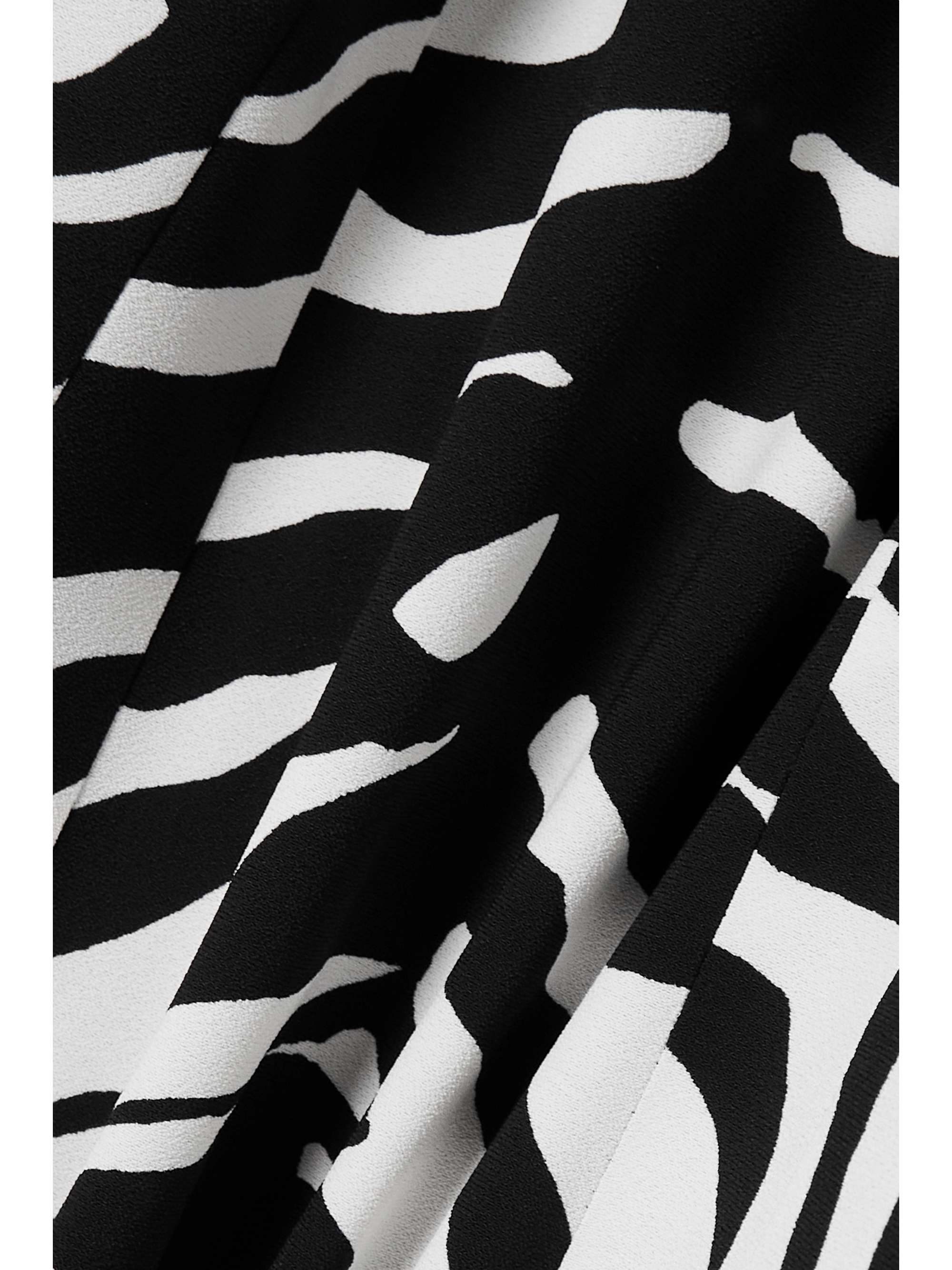 DOLCE & GABBANA Ruched zebra-print crepe midi dress
