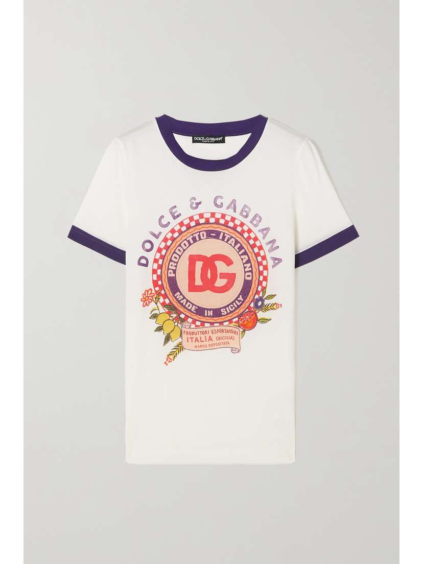 Dolce & Gabbana Printed Cotton-jersey T-shirt