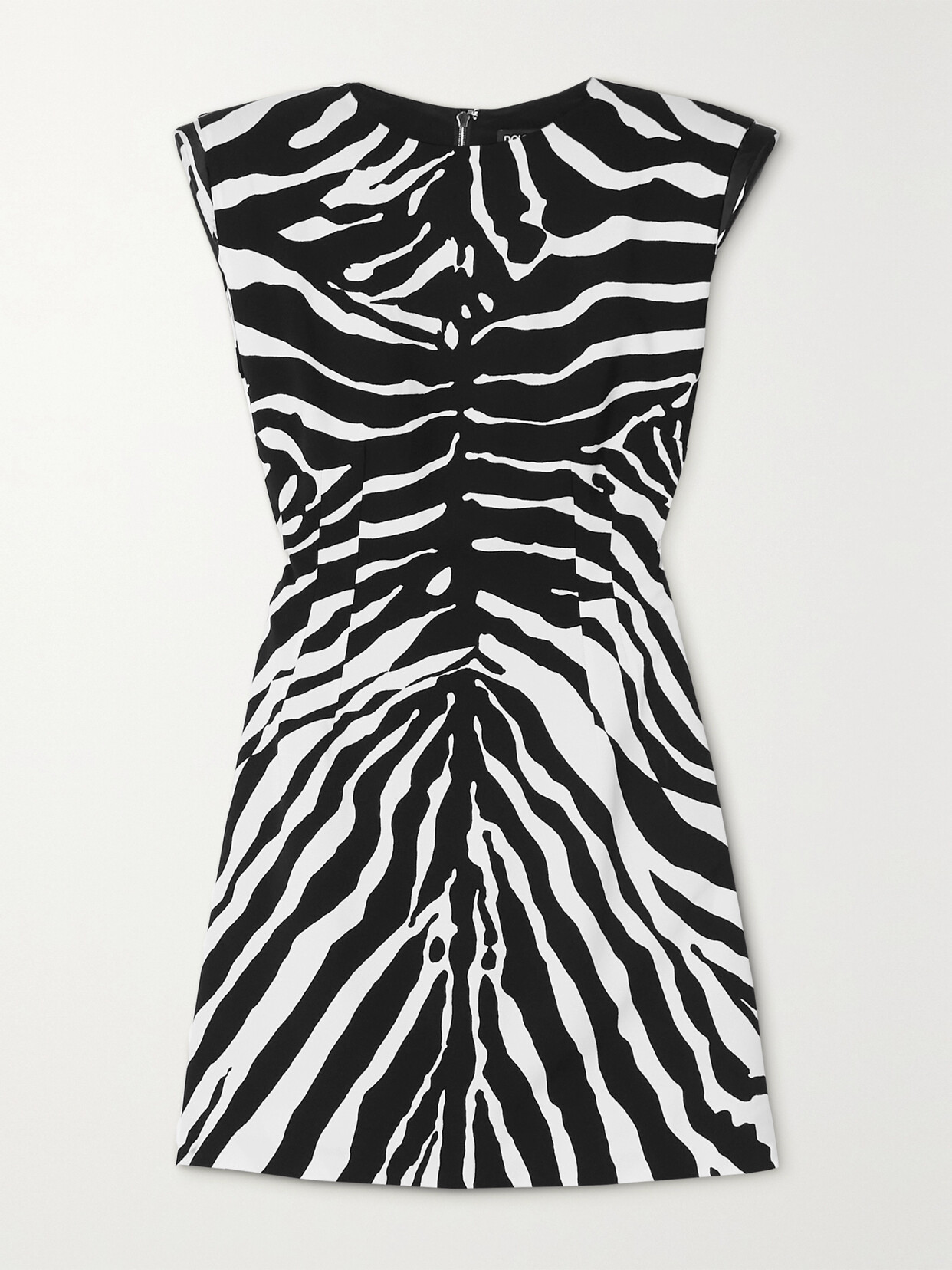 Dolce & Gabbana Pintucked Zebra-print Crepe Mini Dress