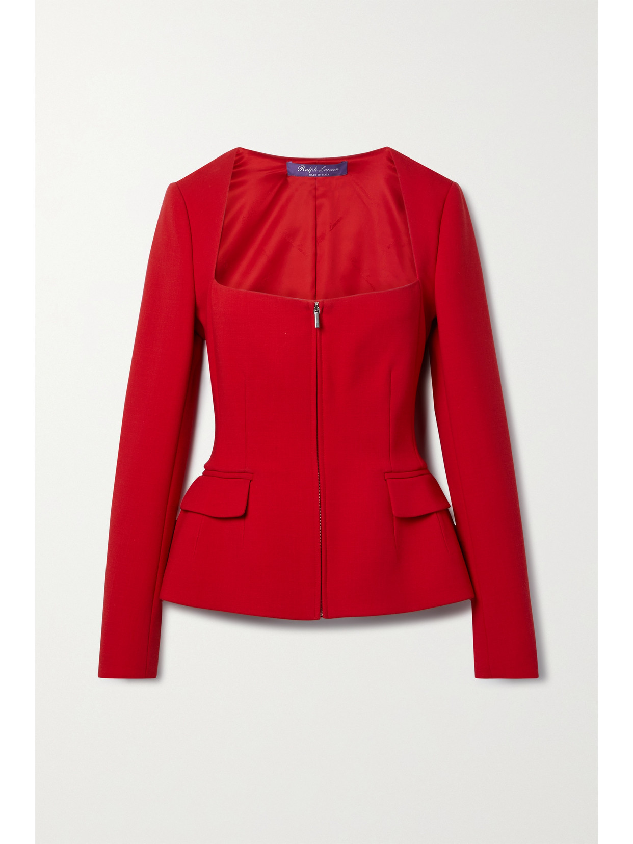 Ralph Lauren Collection Chantria Wool-blend Peplum Jacket