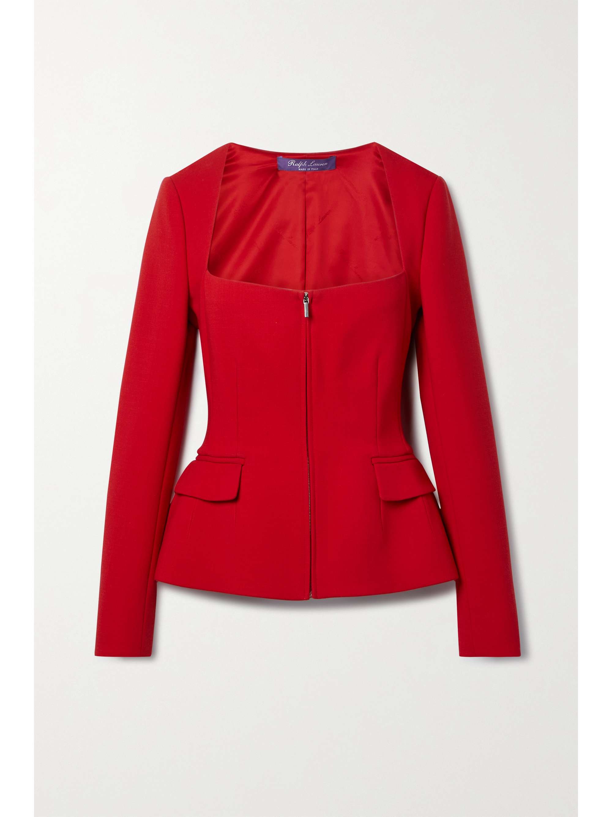 RALPH LAUREN COLLECTION Chantria wool-blend peplum jacket | NET-A-PORTER