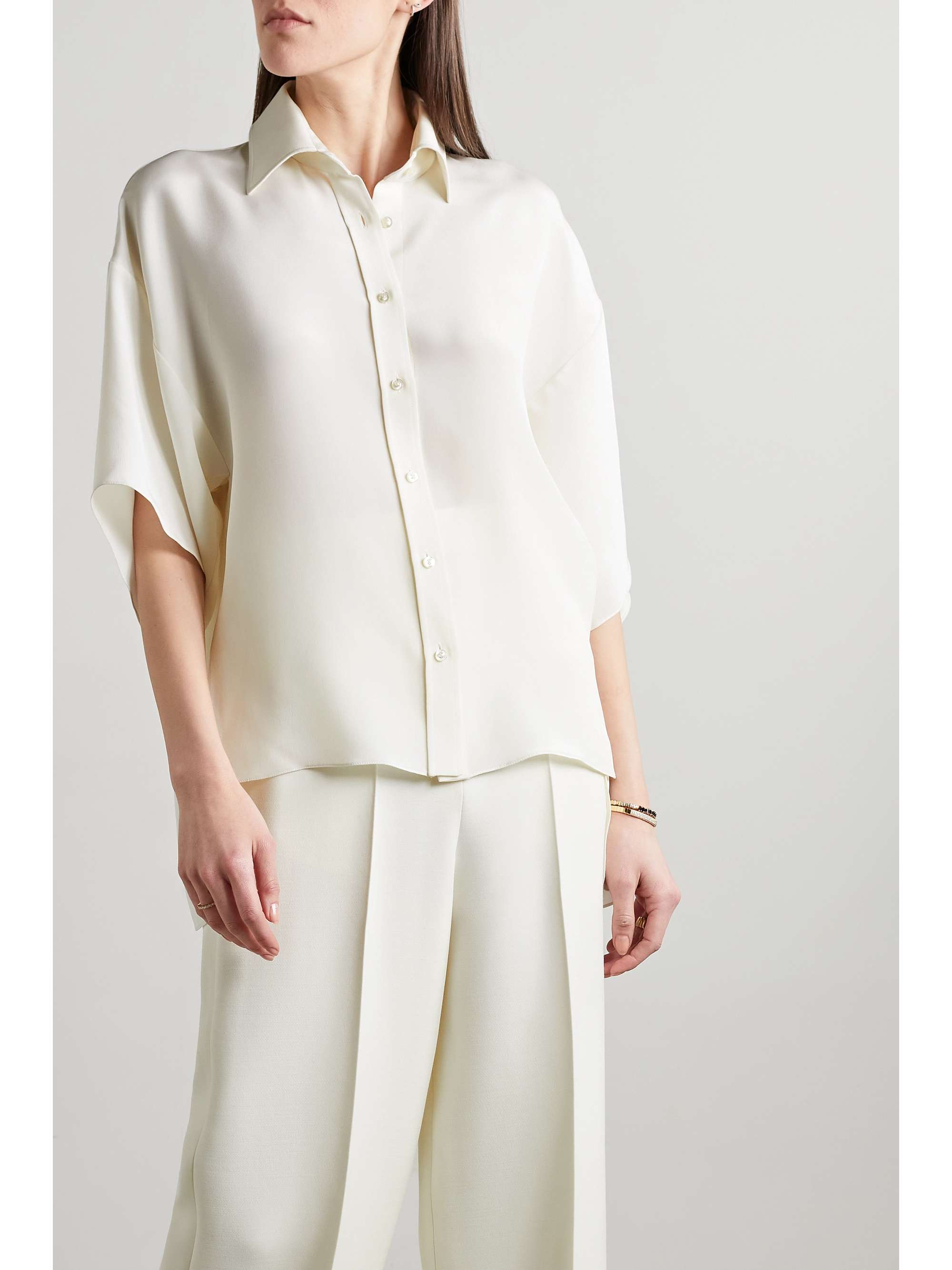 RALPH LAUREN COLLECTION Soloman oversized mulberry silk shirt