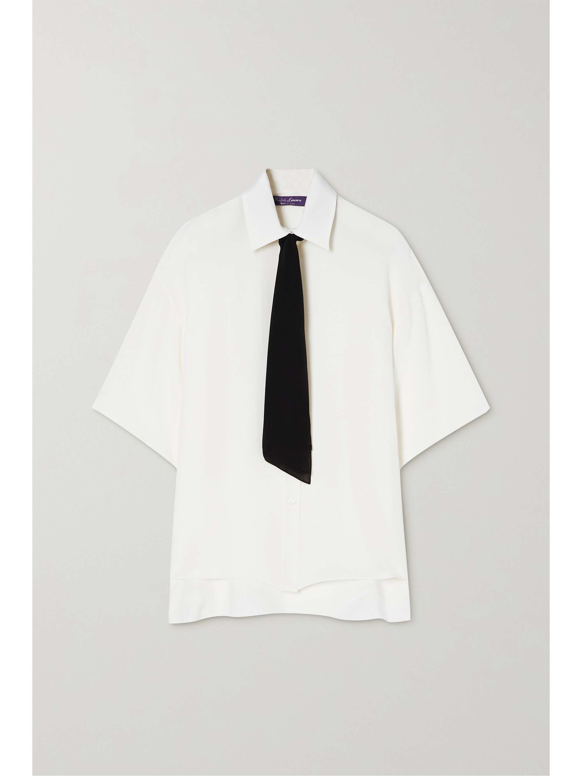 RALPH LAUREN COLLECTION Soloman oversized mulberry silk shirt | NET-A-PORTER