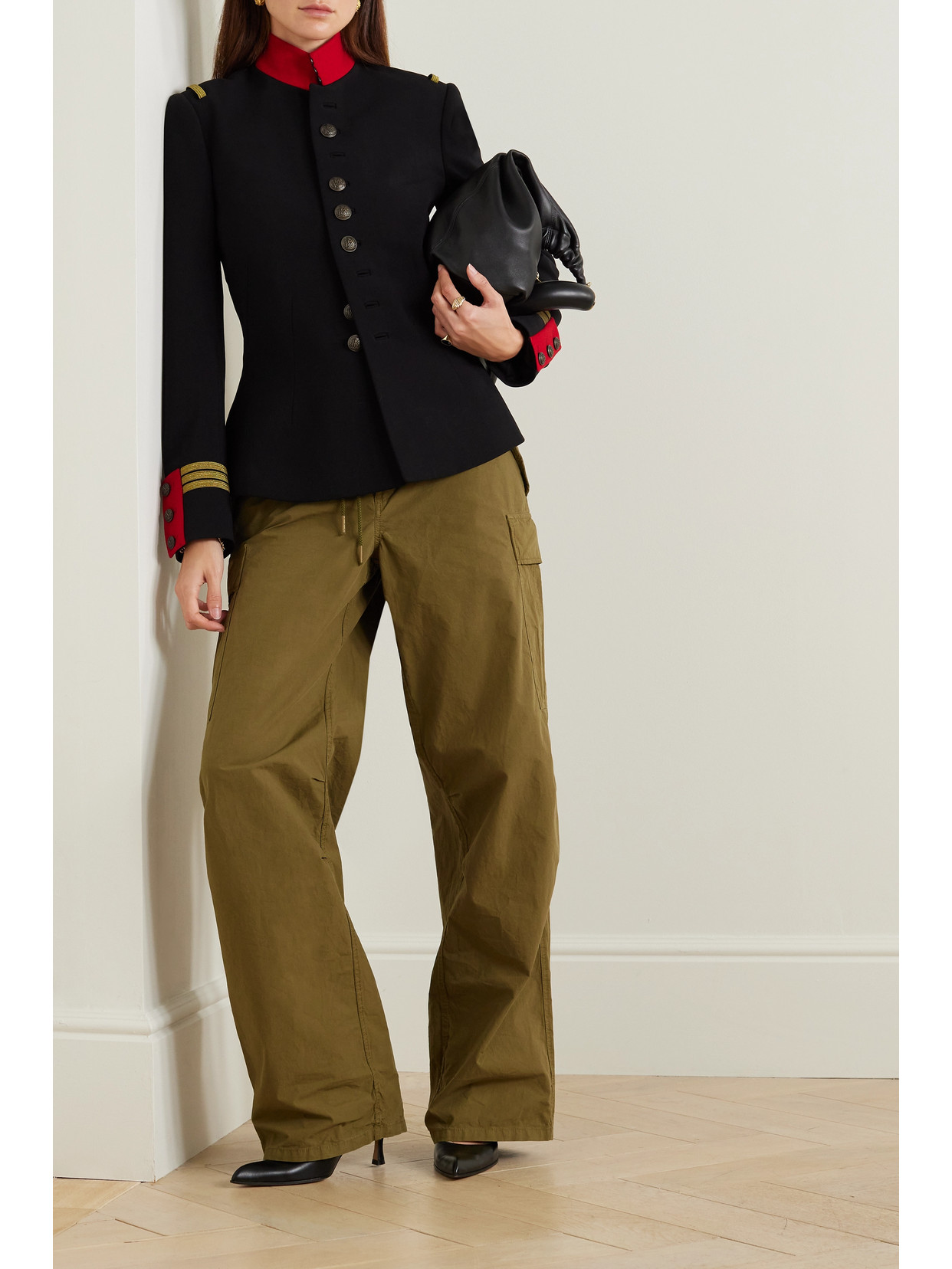 Double Face Wool Wilmington Jacket In Black