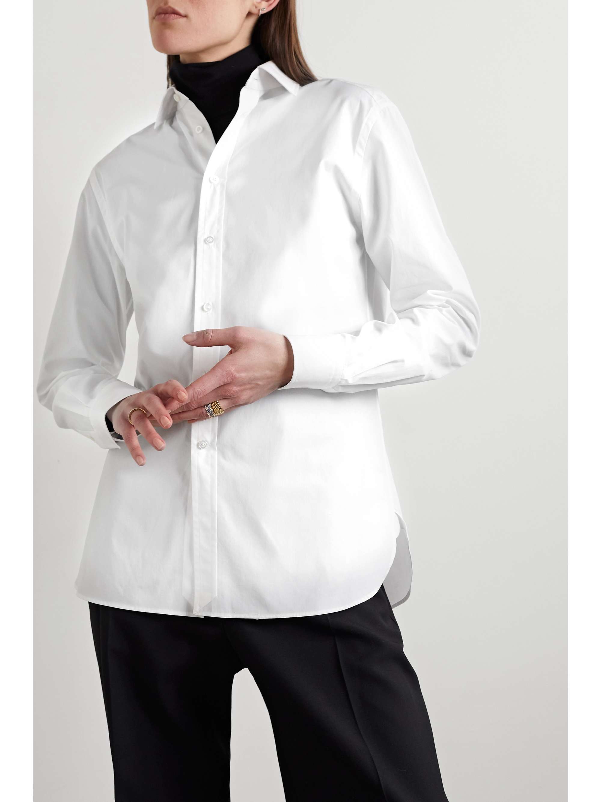 RALPH LAUREN COLLECTION Adrien cotton-poplin shirt