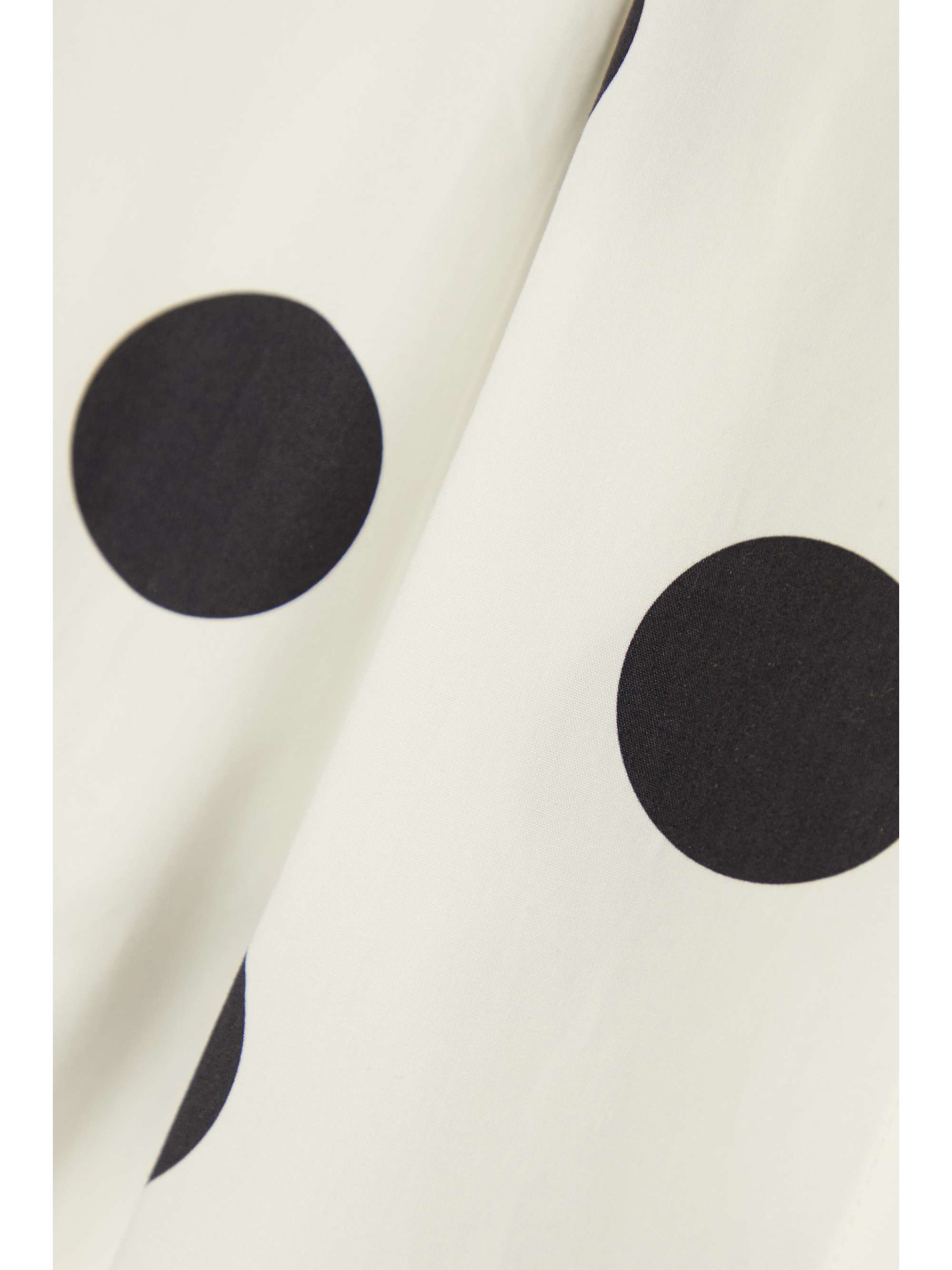 HALPERN Shape Shifter polka-dot cotton-poplin mini shirt dress