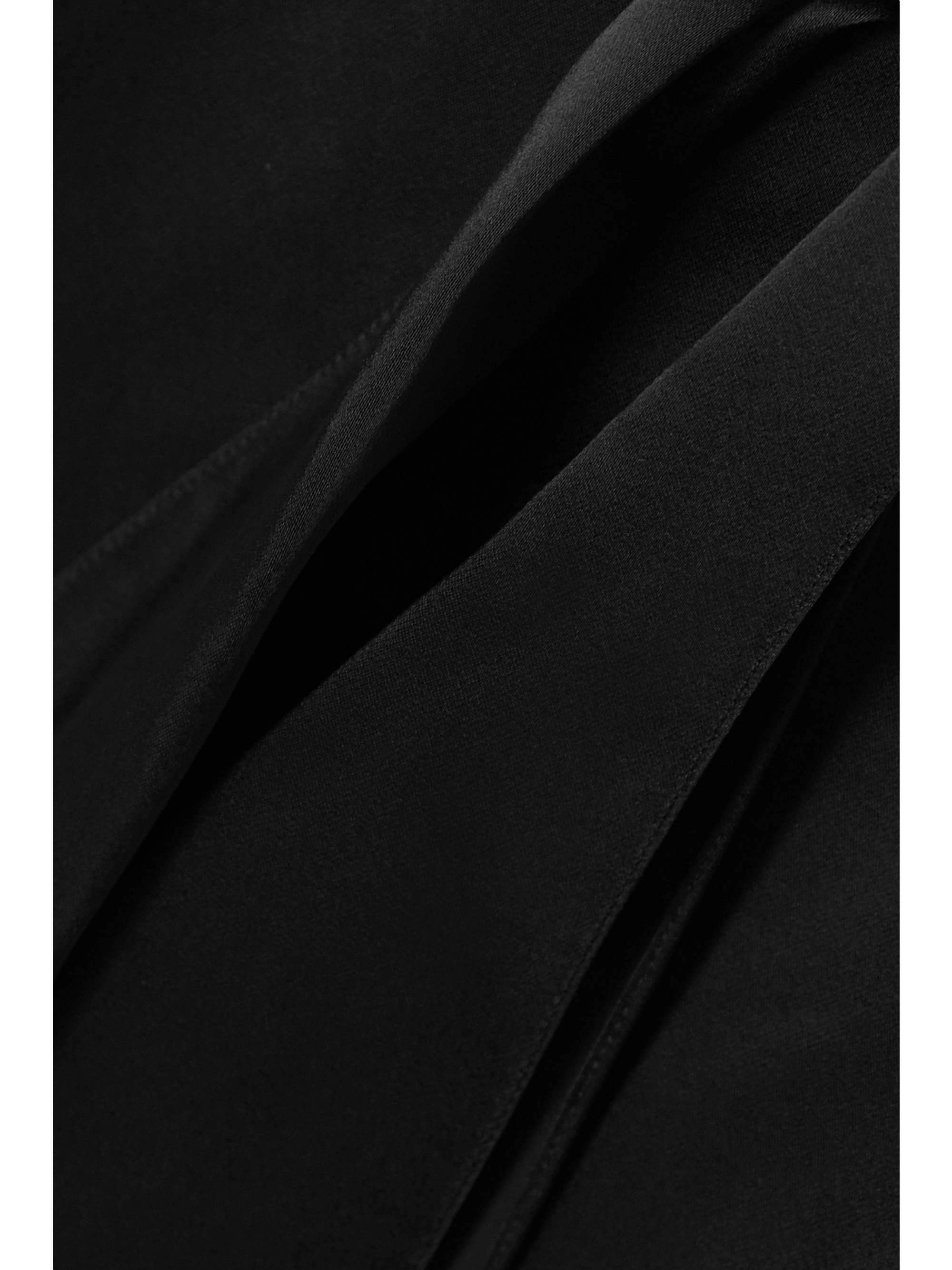 HALPERN Twist-front cutout satin midi dress