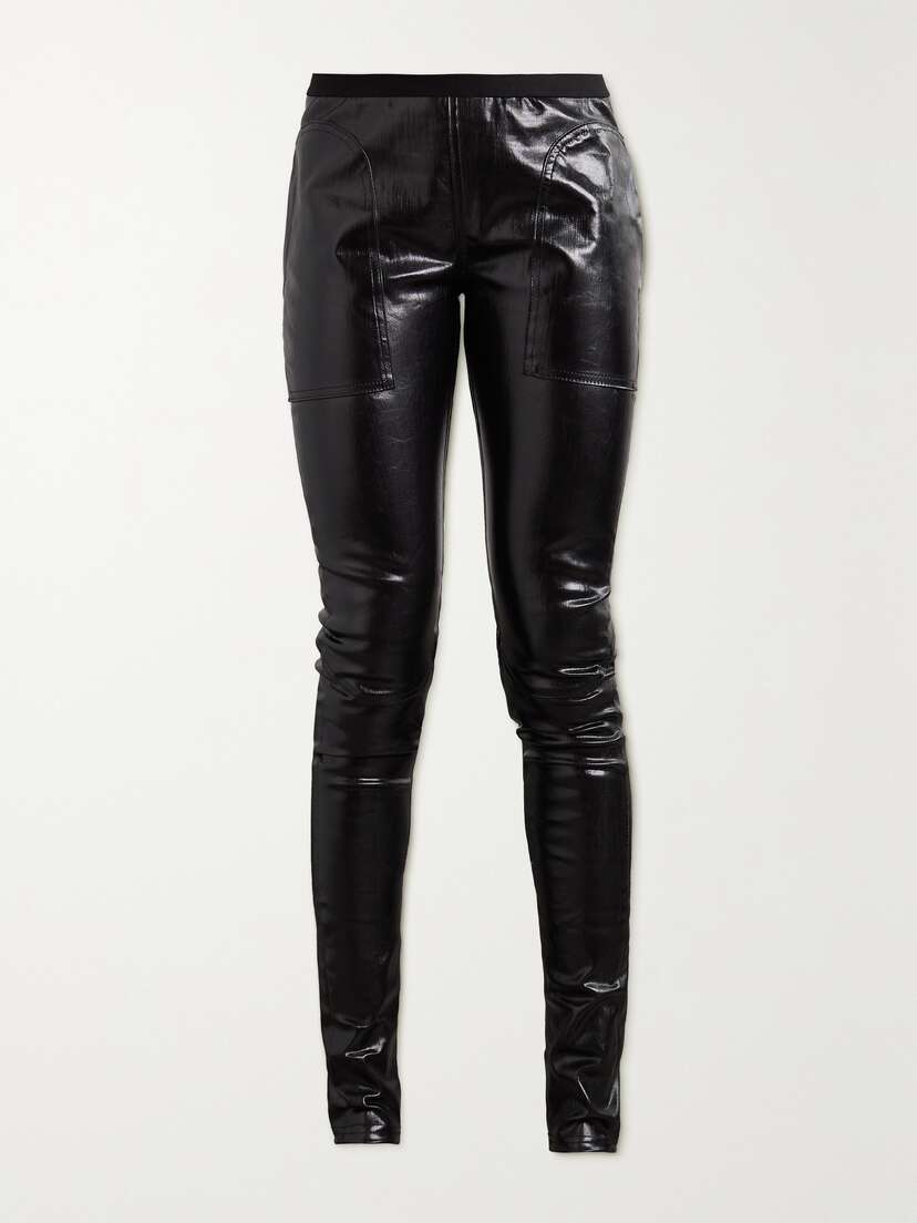 Rick Owens Coated Stretch-denim Leggings