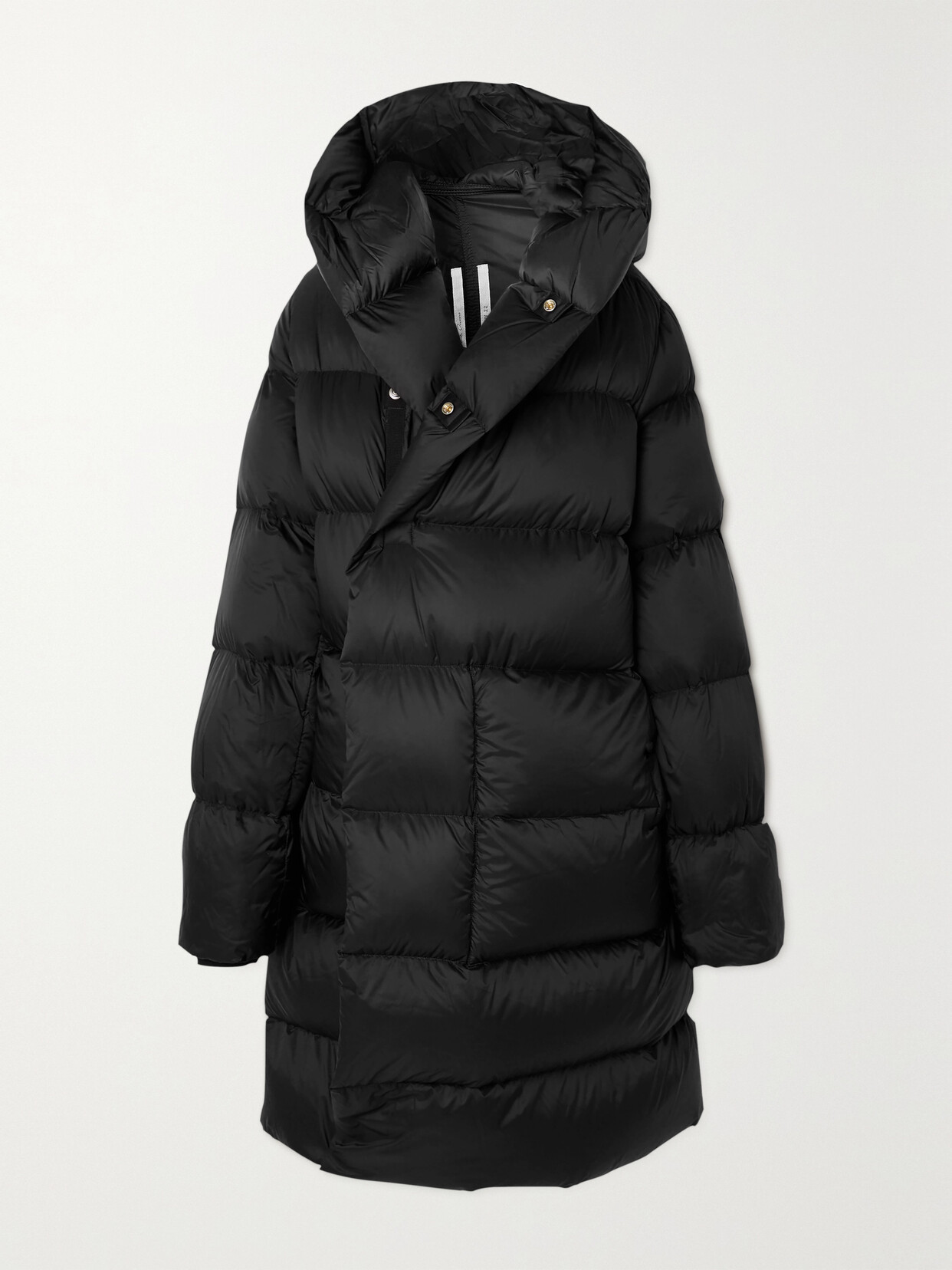 Rick Owens - Hooded Quilted Shell Down Coat - Black 22 Awaiting product image