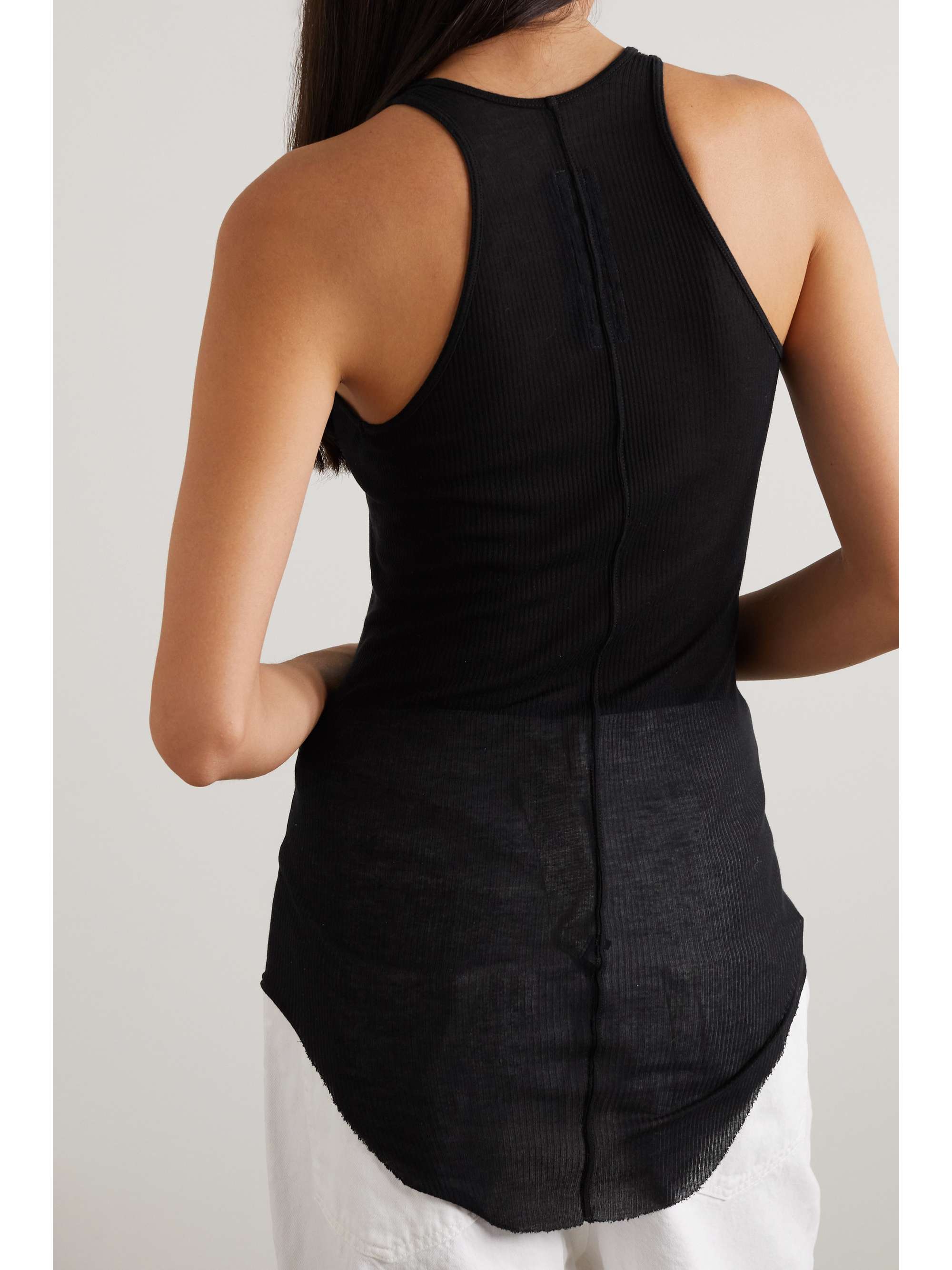 RICK OWENS Ribbed jersey tank
