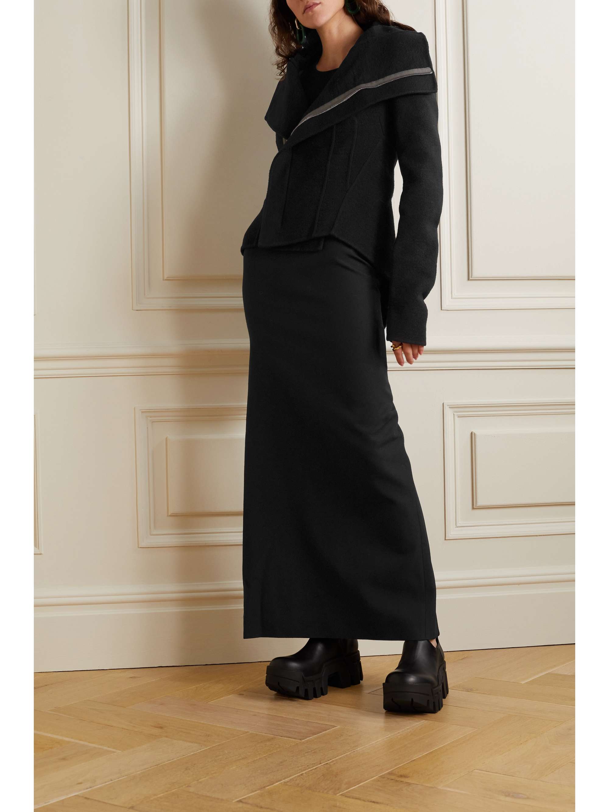 RICK OWENS Naska 羊绒机车夹克