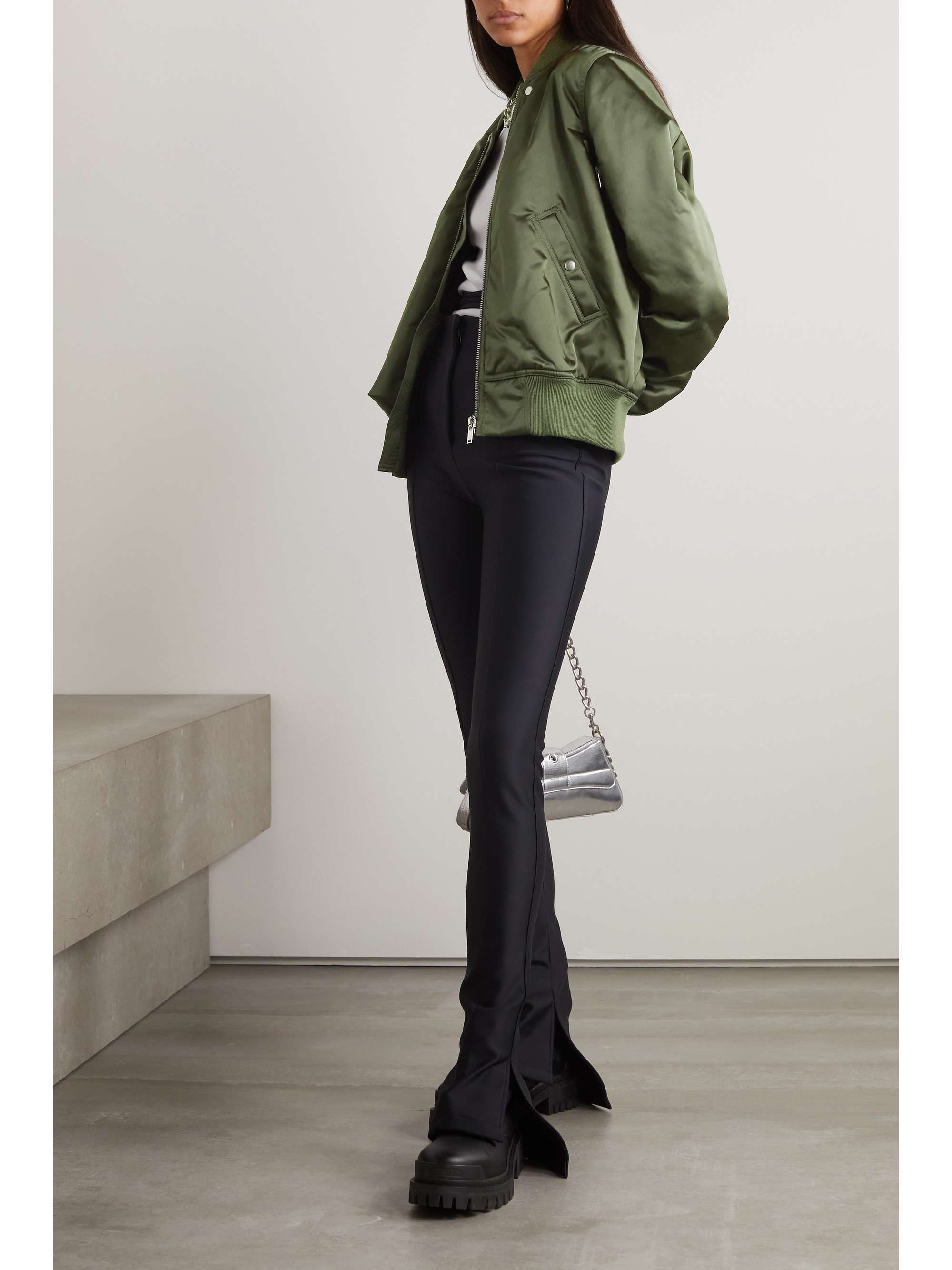 Padded shell bomber jacket