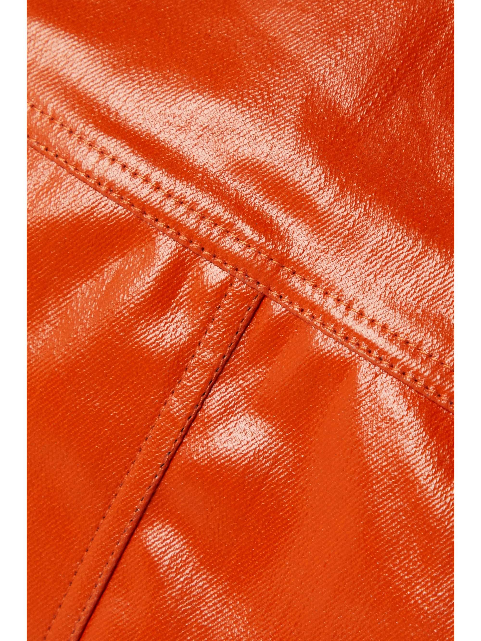 RICK OWENS 抹胸涂层牛仔布紧身胸衣式上衣