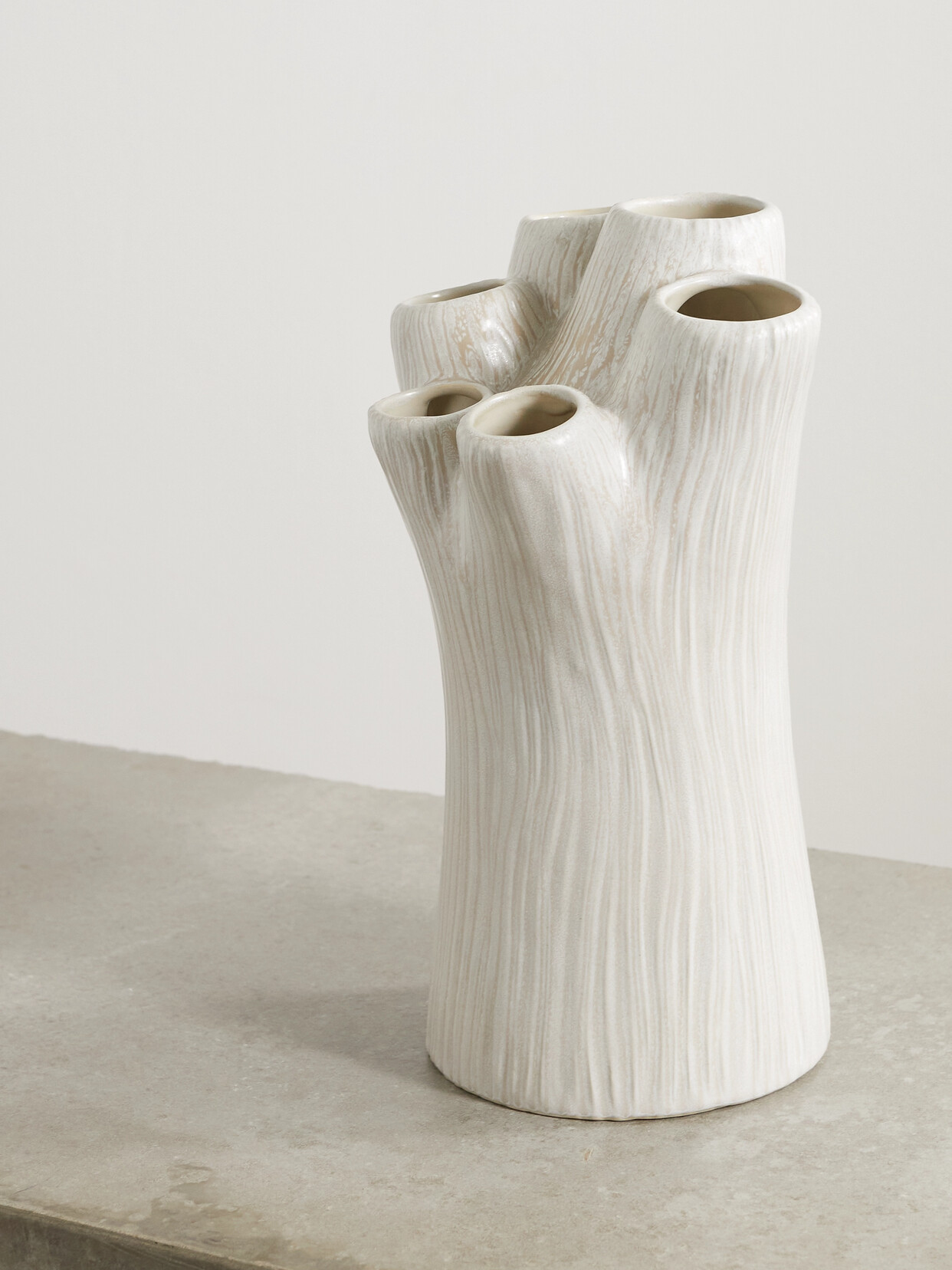 Marloe Marloe - + Net Sustain Glazed Ceramic Vase - Neutrals