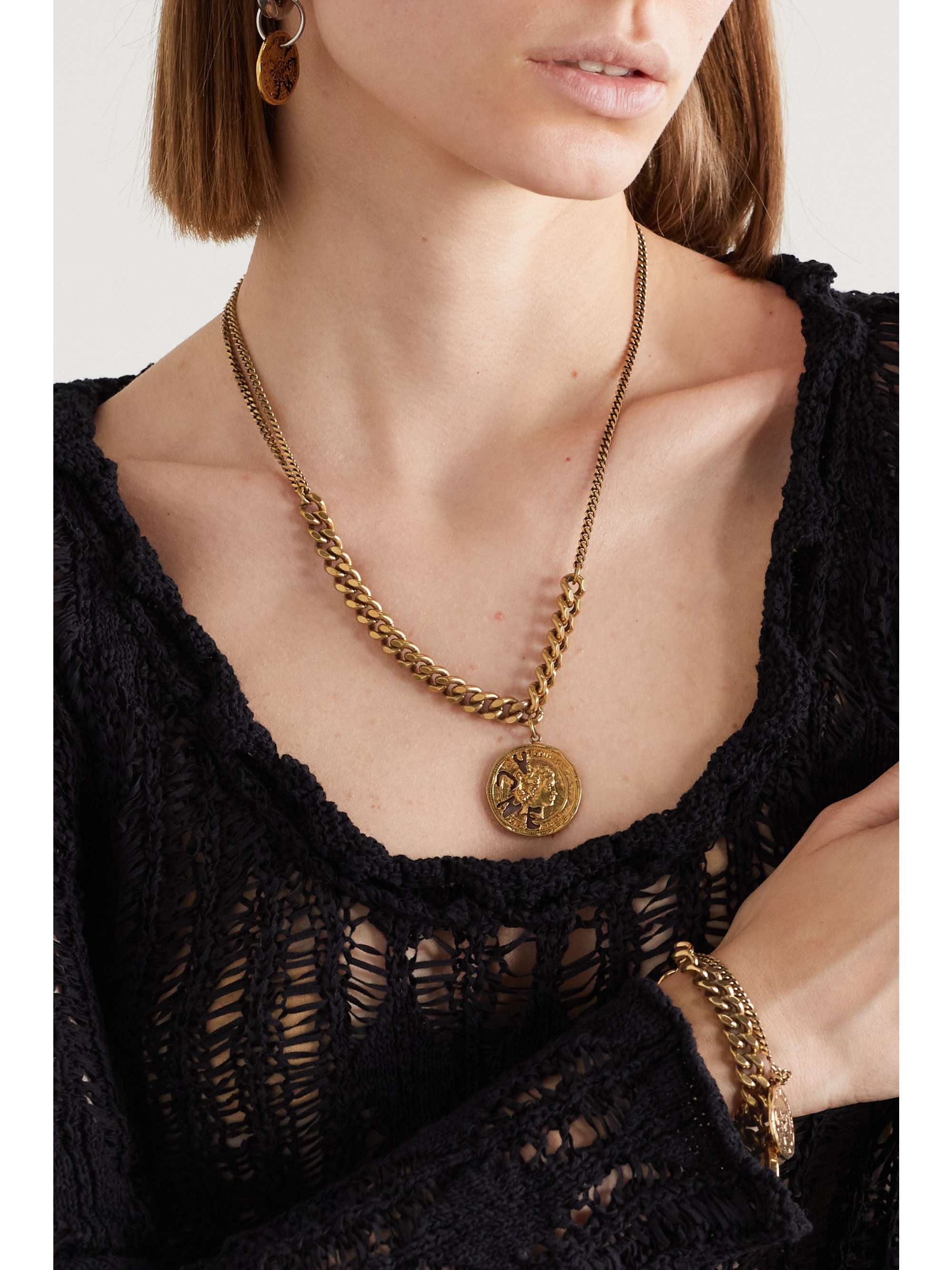 Gold Gold-tone necklace | ACNE STUDIOS 