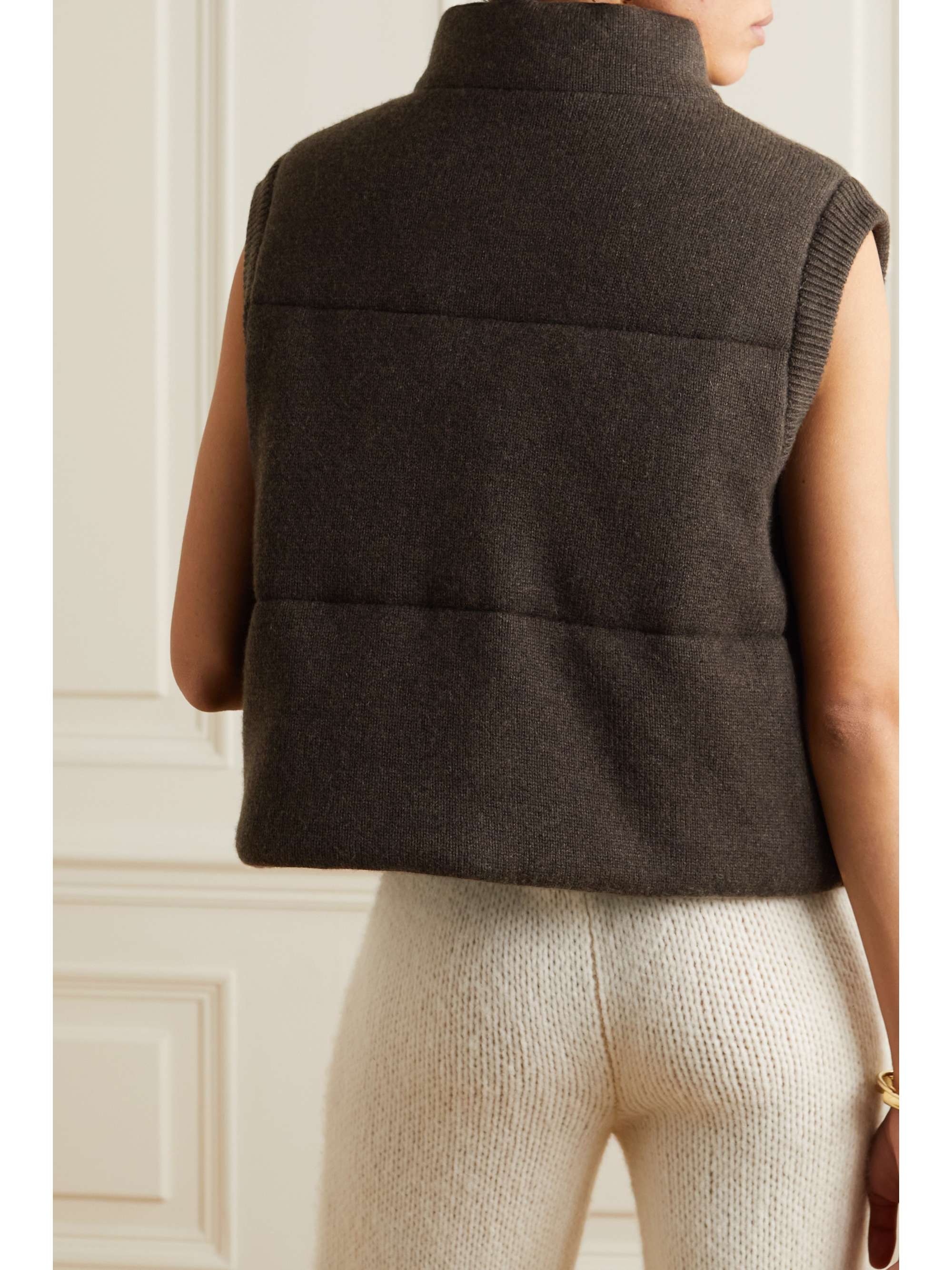 LE KASHA + NET SUSTAIN Quilted organic cashmere gilet