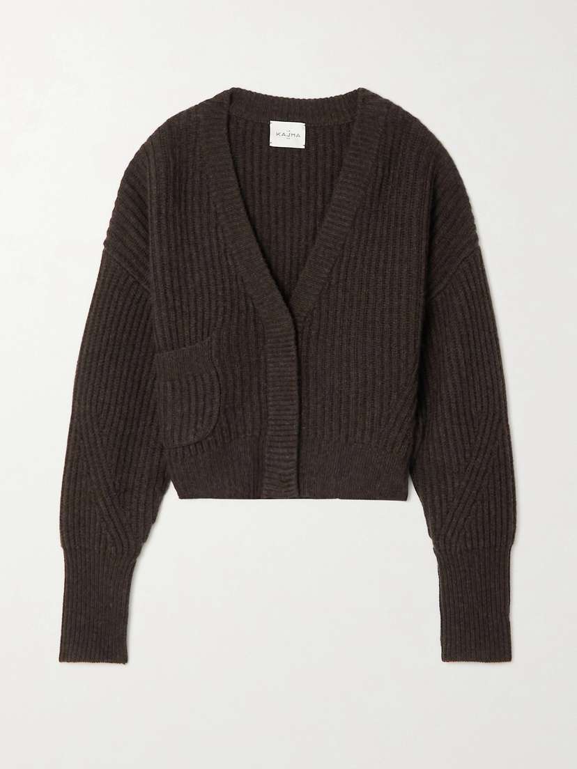 Le Kasha + Net Sustain Monaco Ribbed Organic Cashmere Cardigan