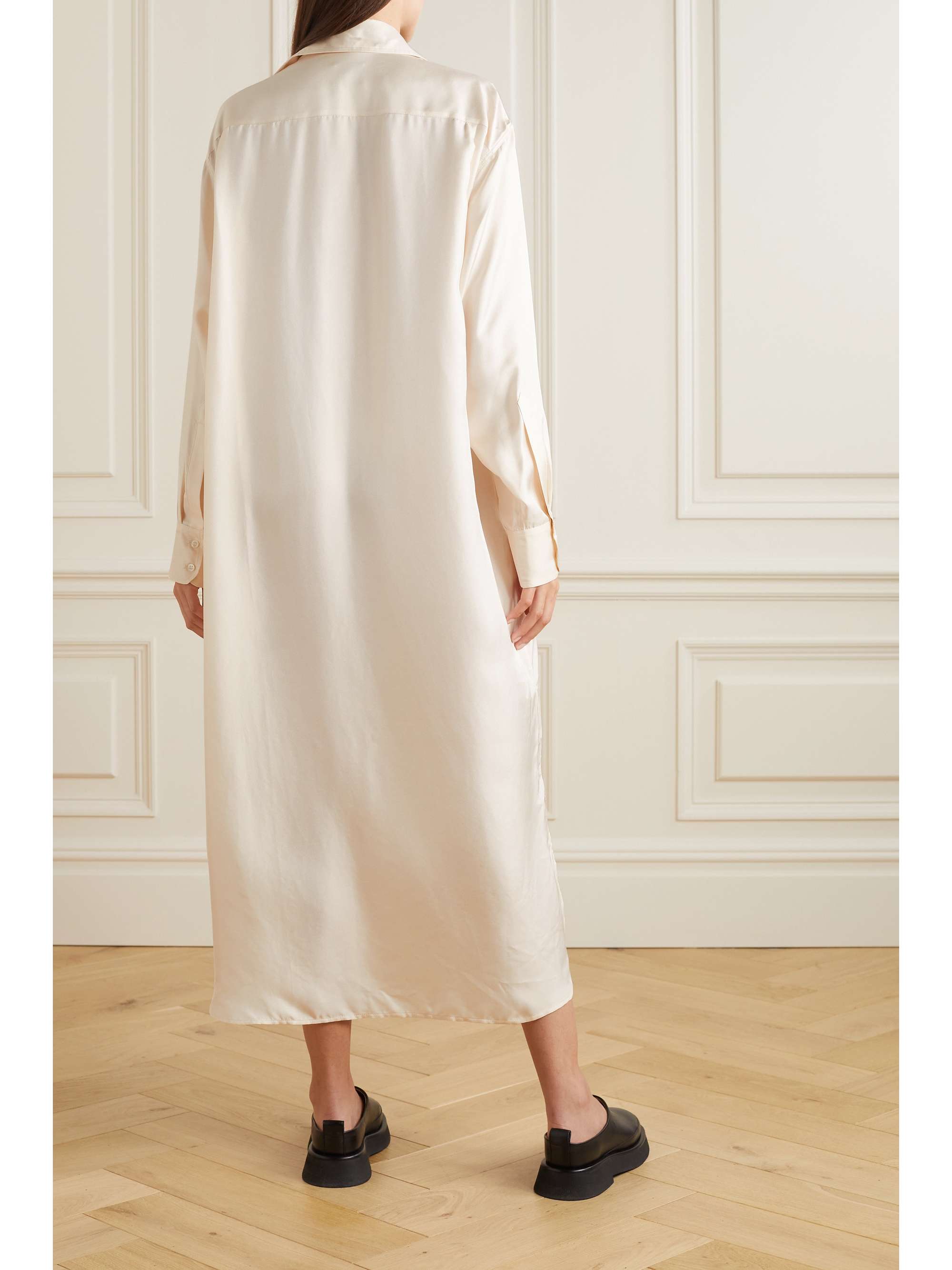 LE KASHA + NET SUSTAIN Ouzoud Hemdblusenkleid aus Bioseide
