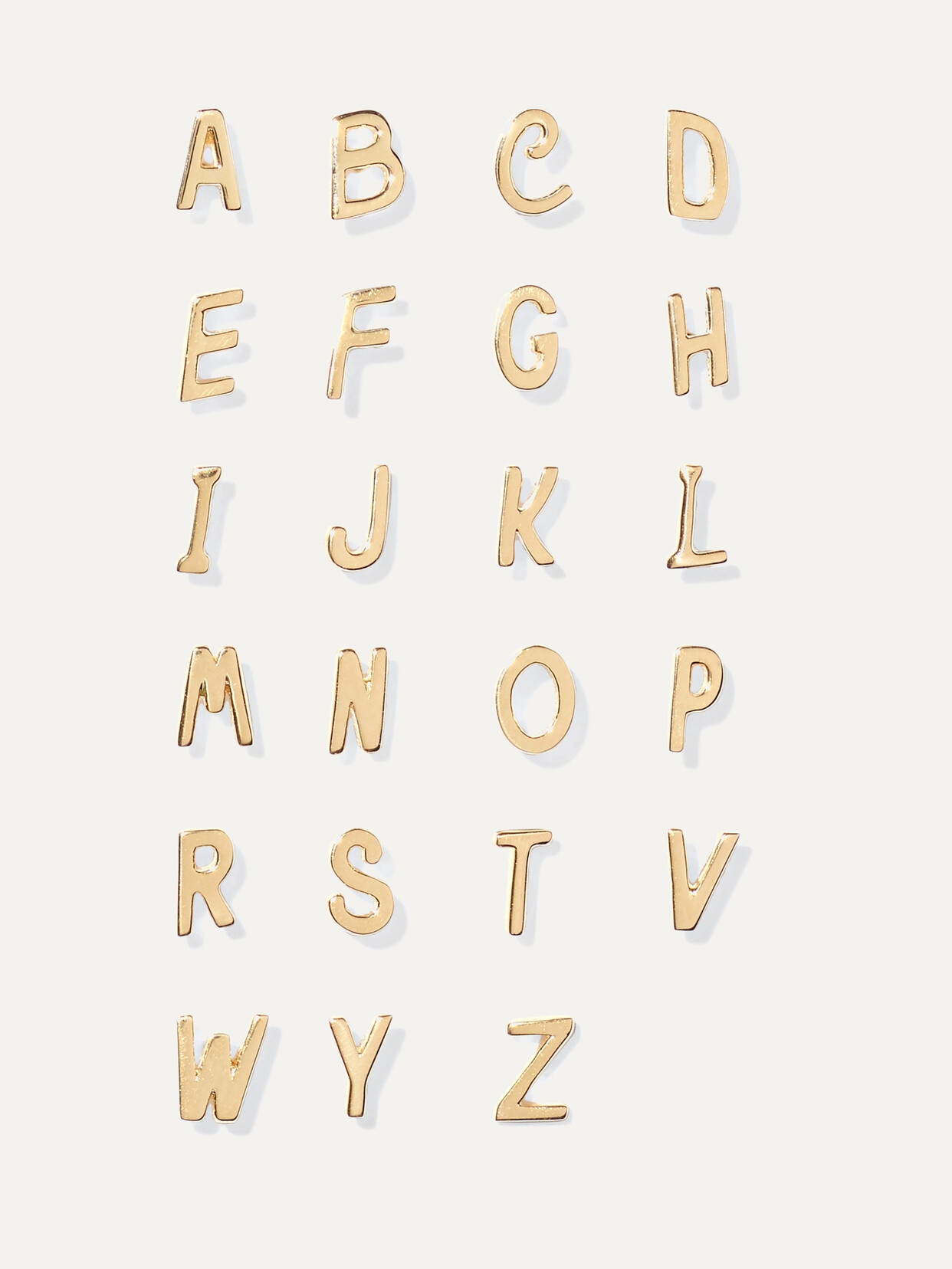 Alison Lou Letter 14-karat Gold Earring