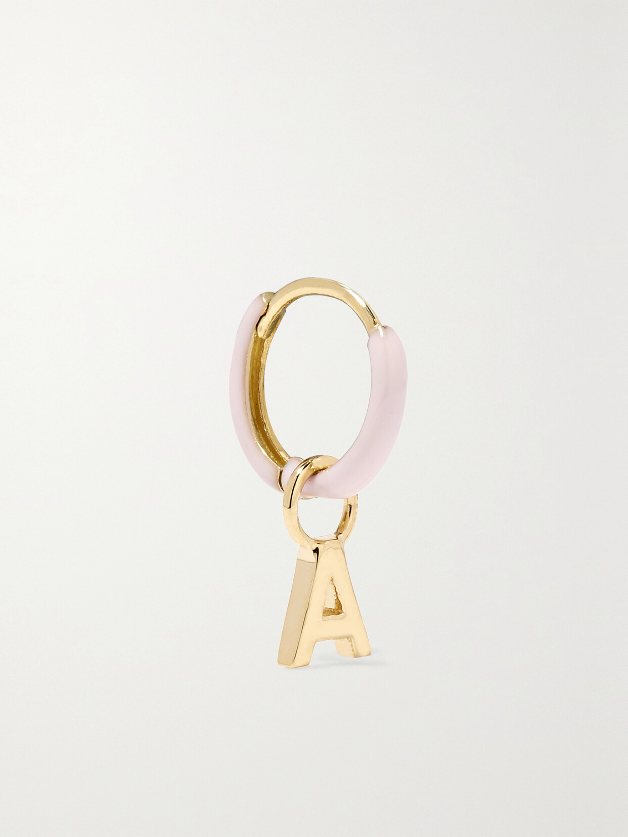 Alison Lou - Huggy 14-karat Gold Enamel Hoop Earring - M