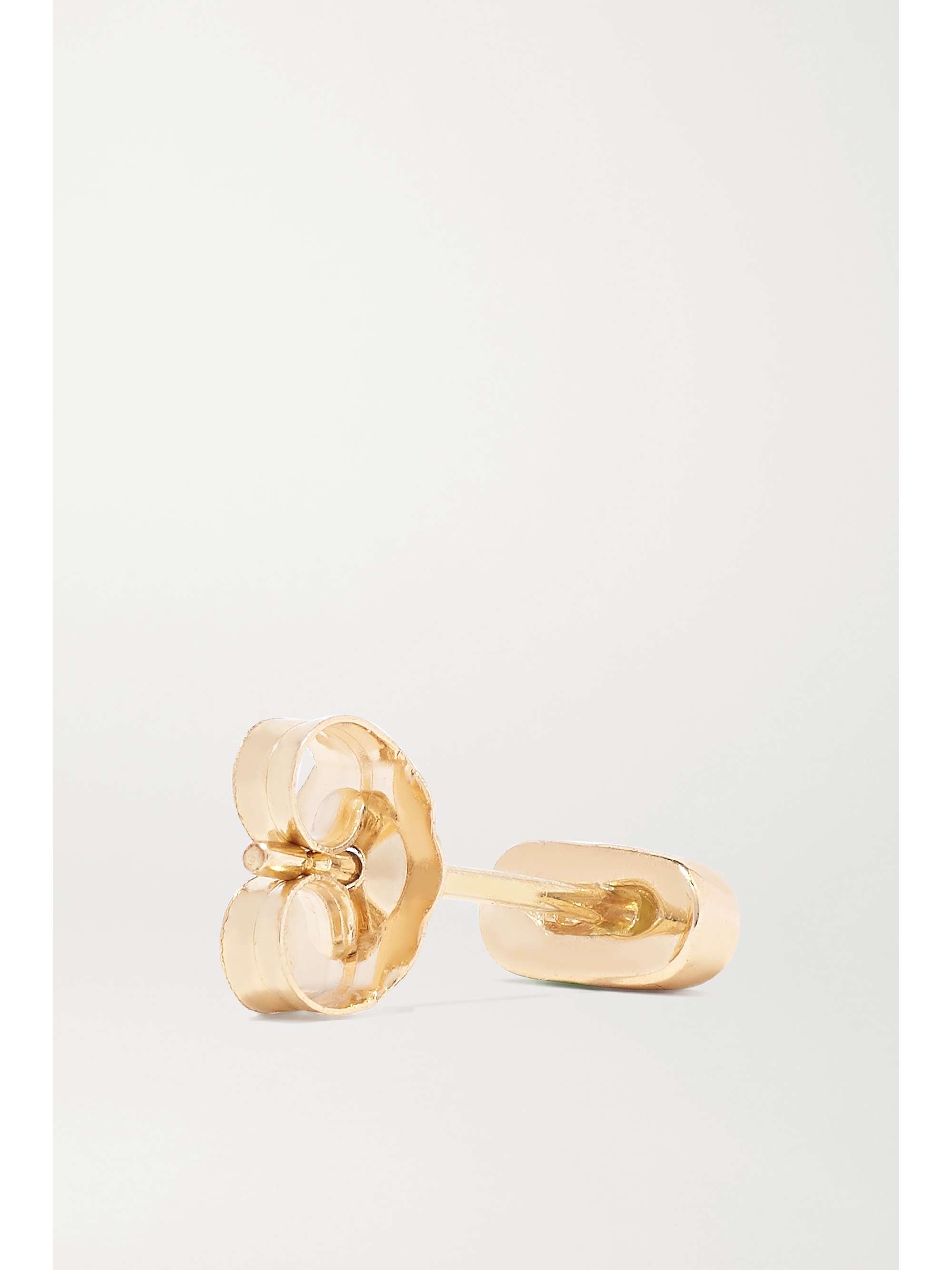 ALISON LOU Tiny Pill 14-karat gold and enamel earring