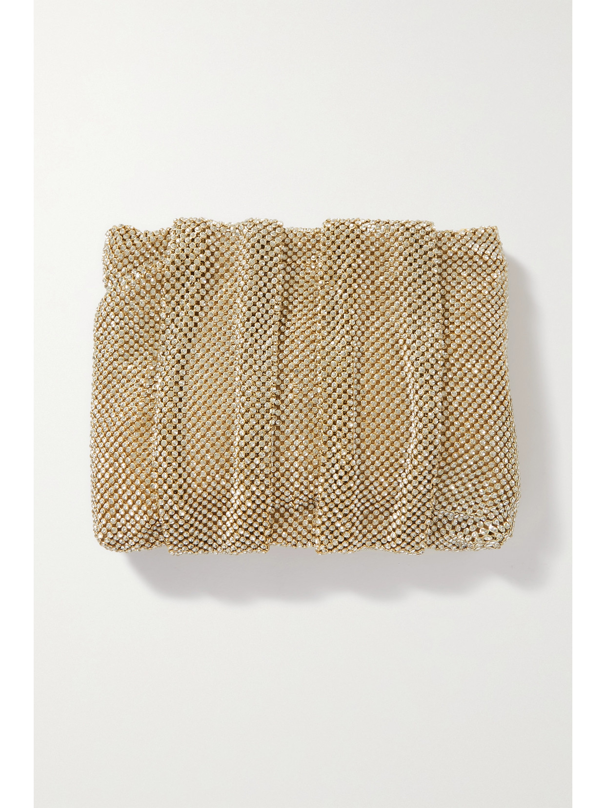 Shop Loeffler Randall Ember Embellished Mesh Clutch In Gold