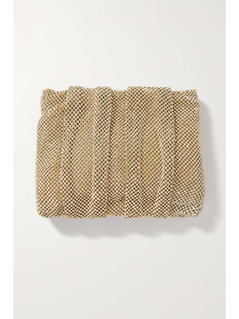 Loeffler Randall Ember Embellished Mesh Clutch