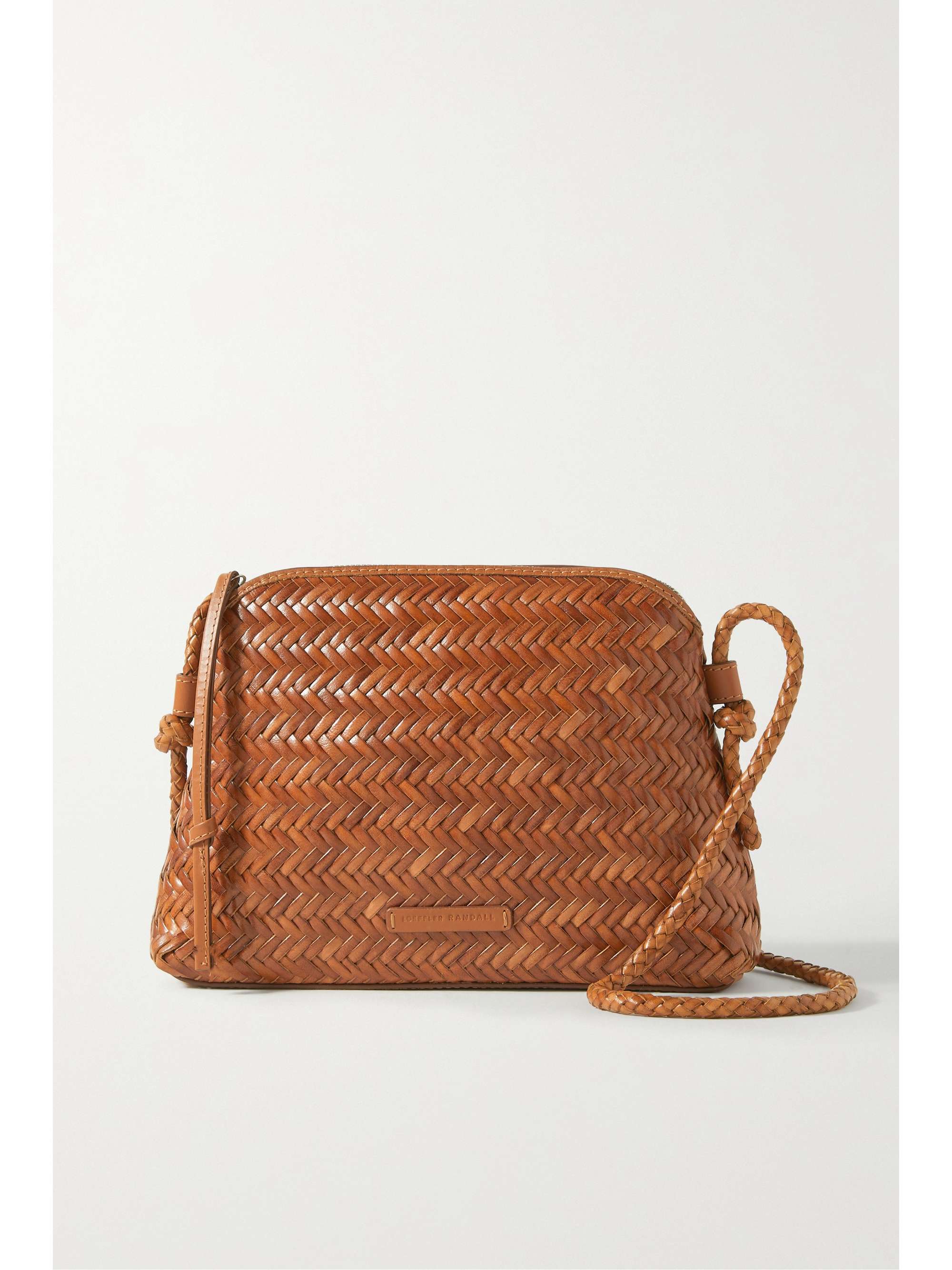 Leather woven crossbody bag Clearance
