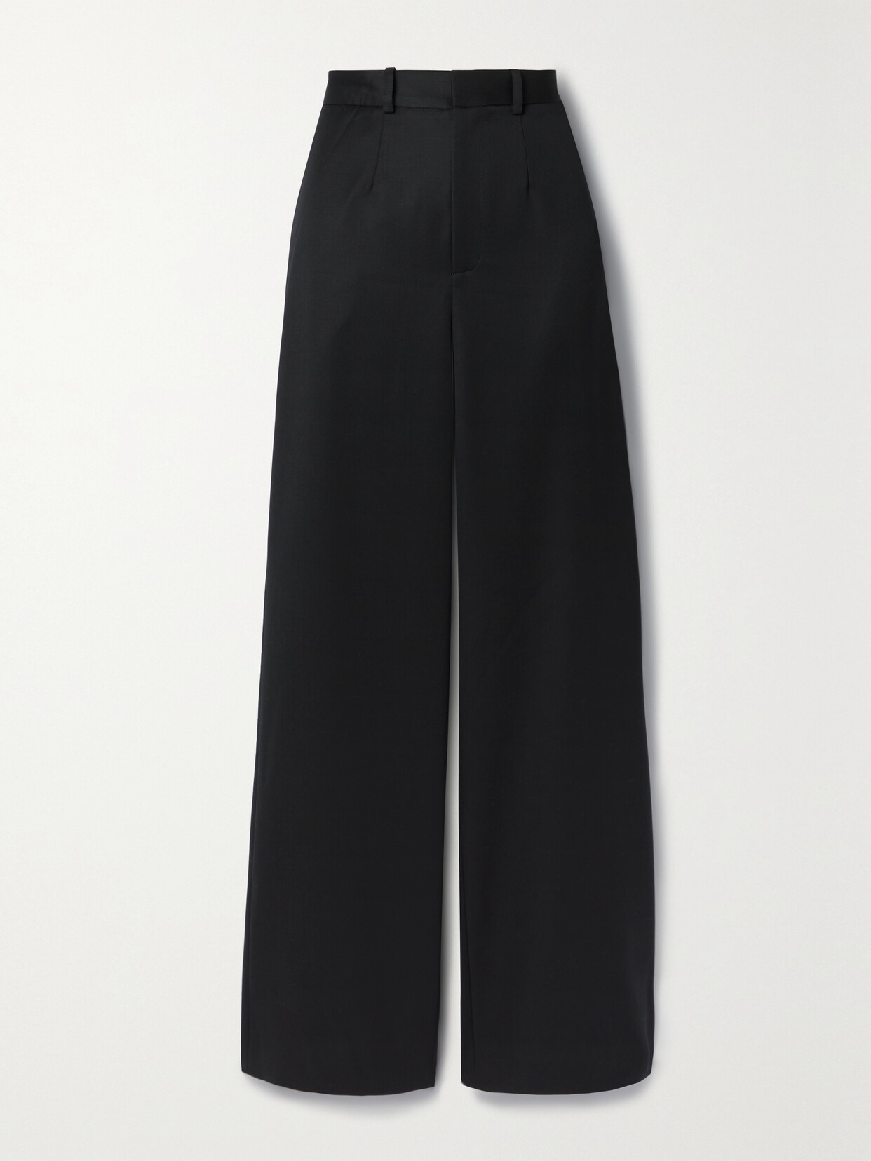 Grace Ling Cutout Wool-gabardine Wide-leg Pants In Black