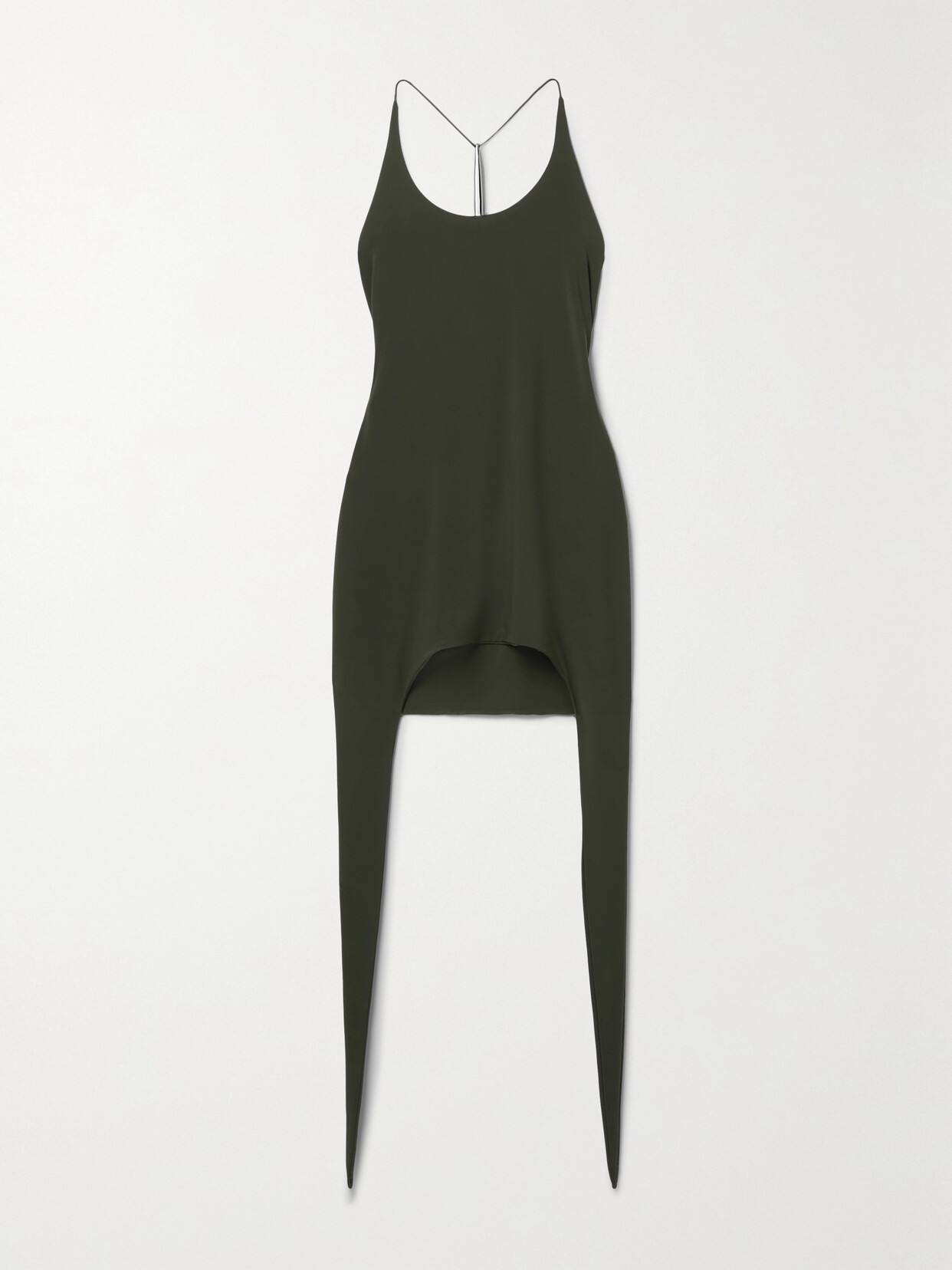 Grace Ling Embellished Stretch-jersey Mini Dress In Green