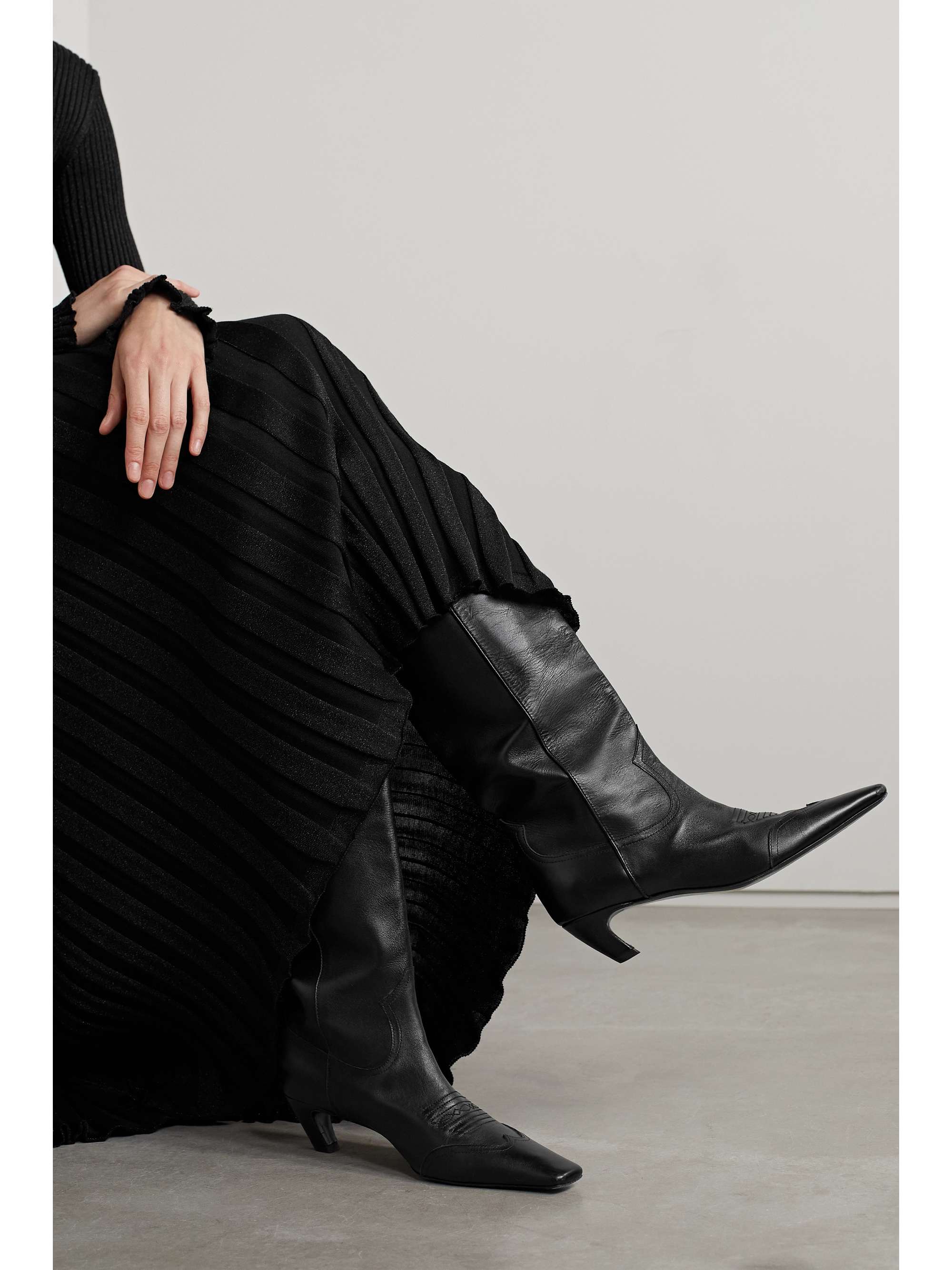 KHAITE Dallas suede knee boots