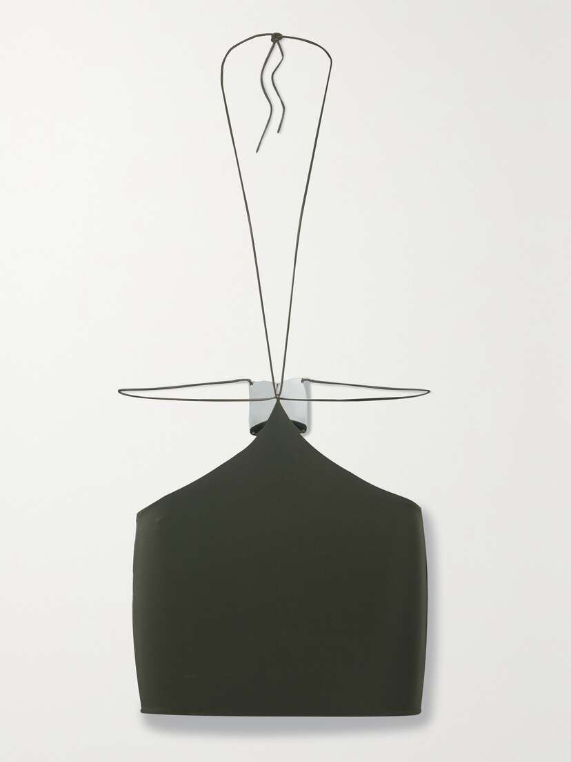 Grace Ling Embellished Stretch-jersey Mini Skirt