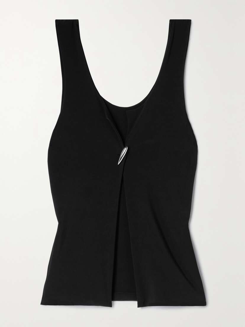 Grace Ling Embellished Stretch-jersey Tank