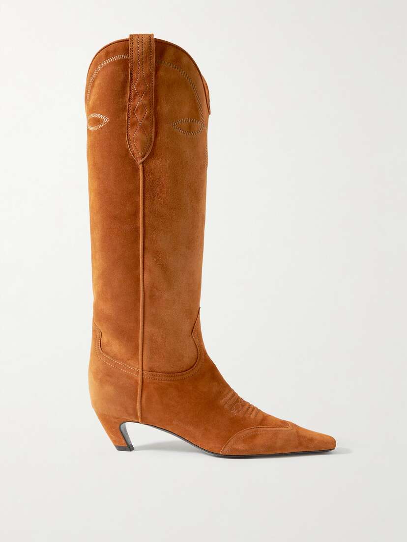Khaite Dallas Suede Cowboy Boots