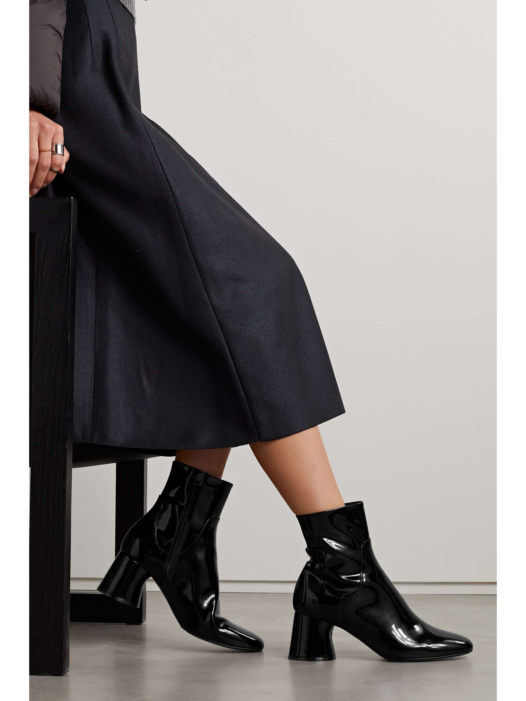 painted leather boots